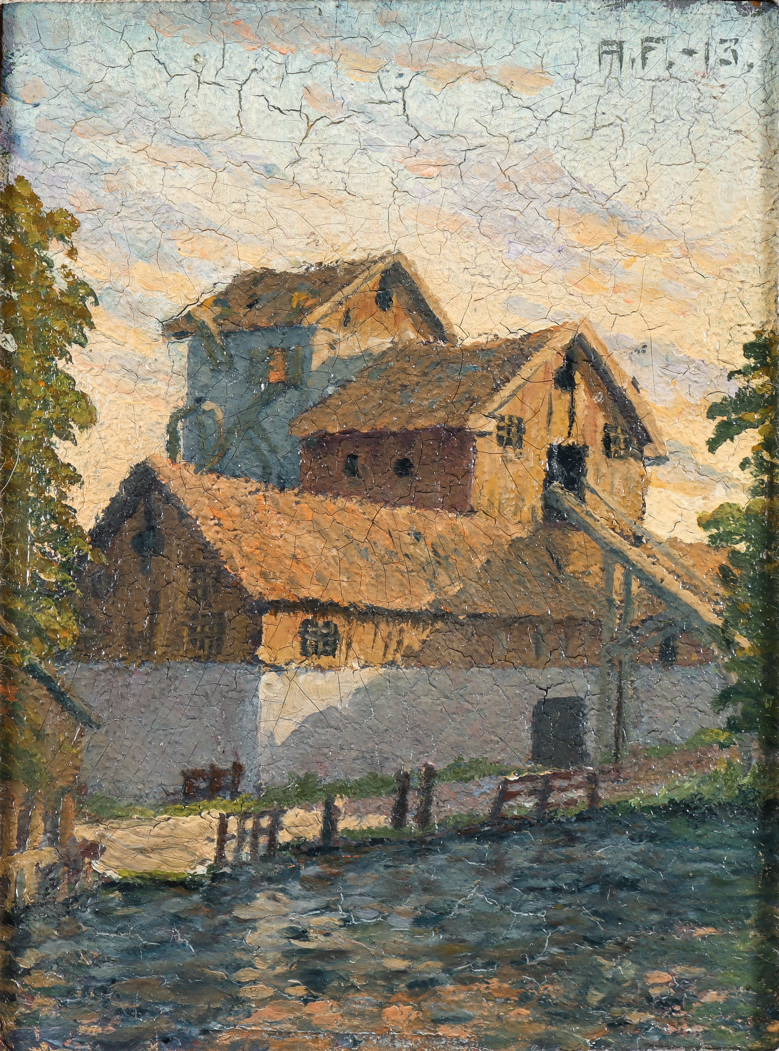ALBIN FERNEMAN (1894-1959). Motiv från Storbrohyttan.