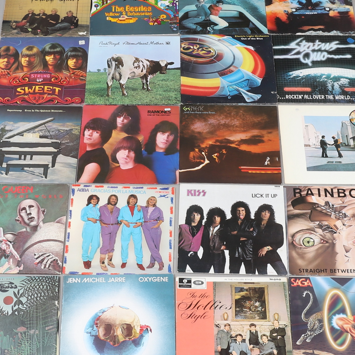 PARTI VINYL, cirka 125 LP-skivor, rock/pop.