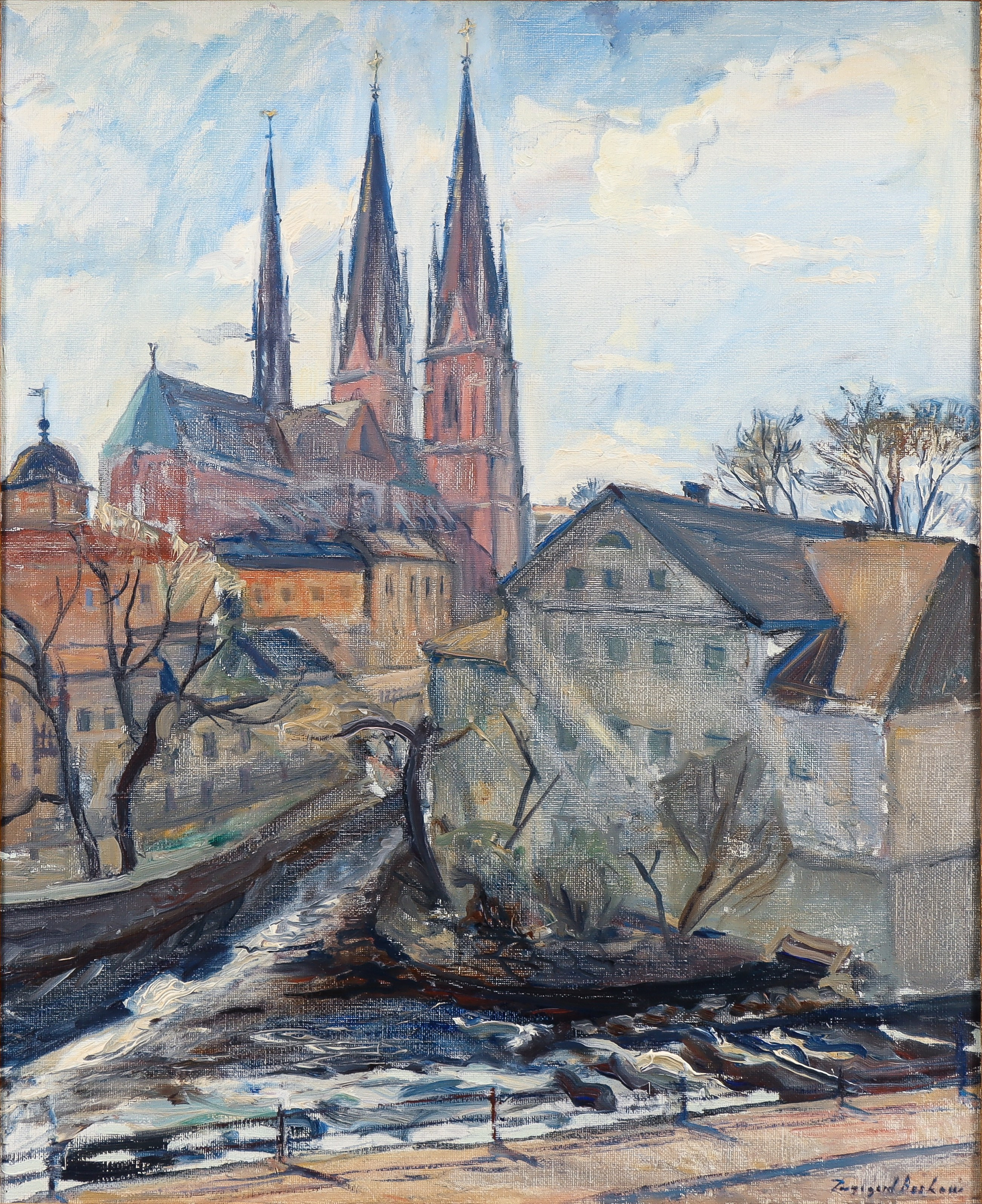 INGEGERD BESKOW. Motiv från Uppsala.