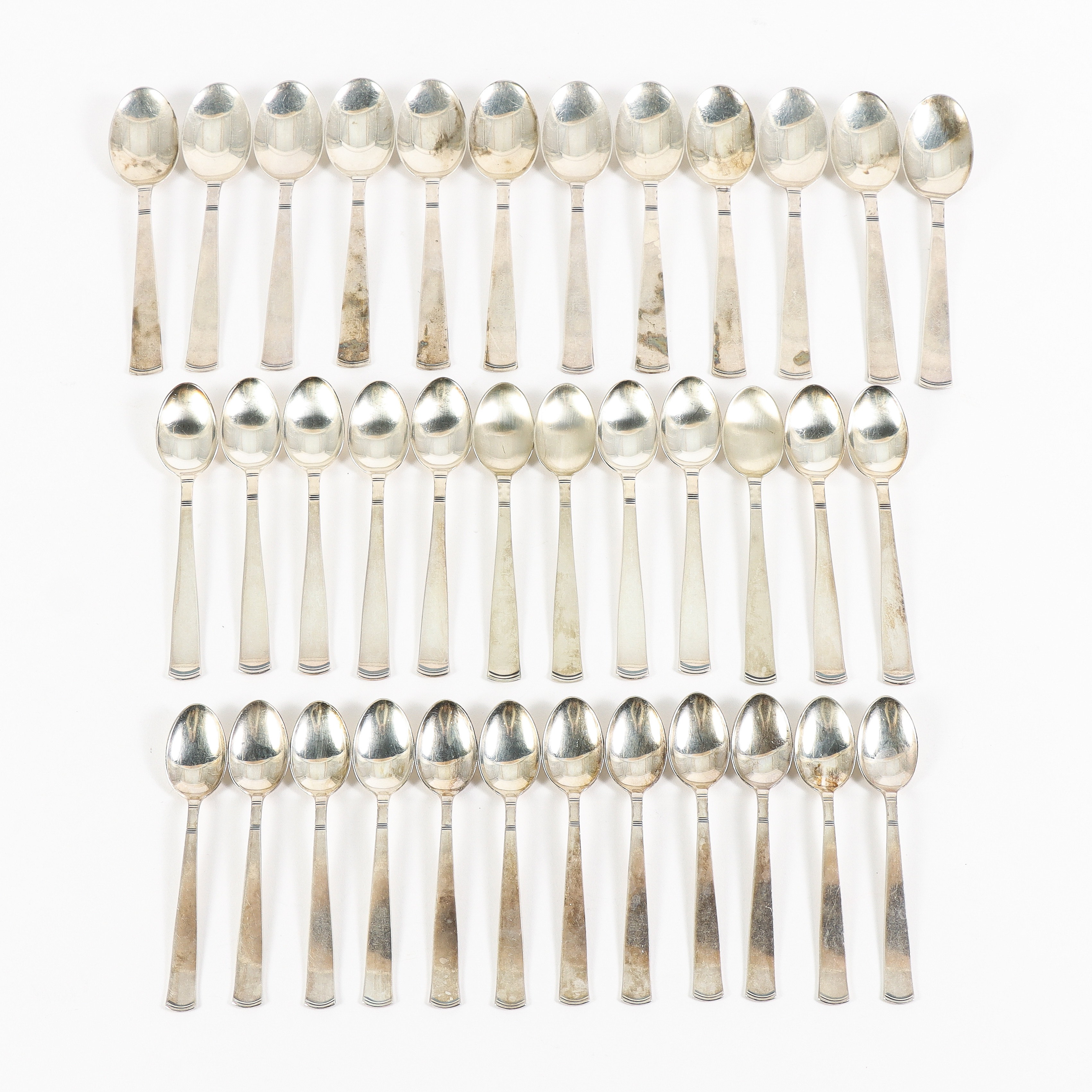 SKEDAR, "Rosenholm", 36 delar, silver, GAB.