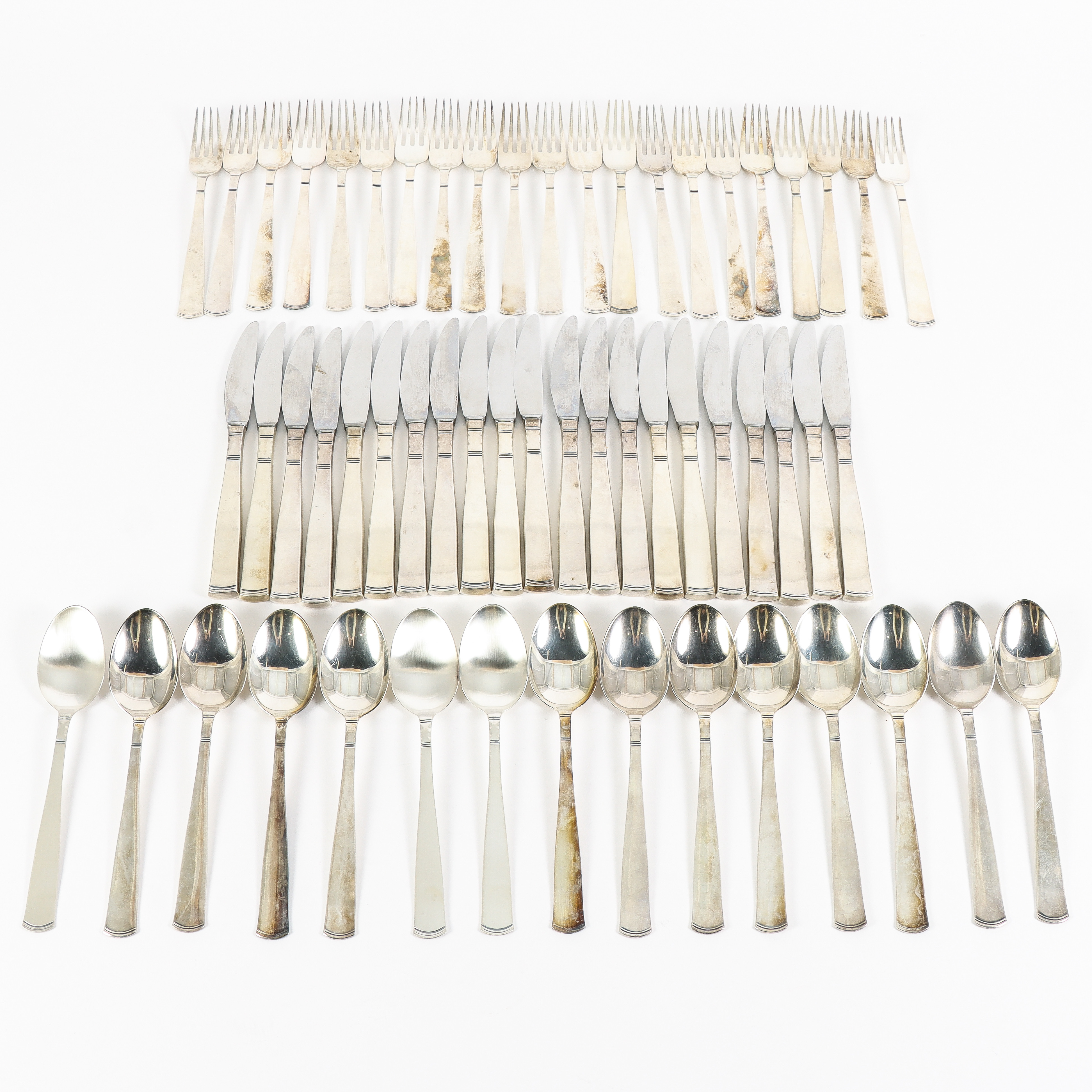 BESTICKSUPPSÄTTNING, "Rosenholm", 57 delar, silver, GAB.