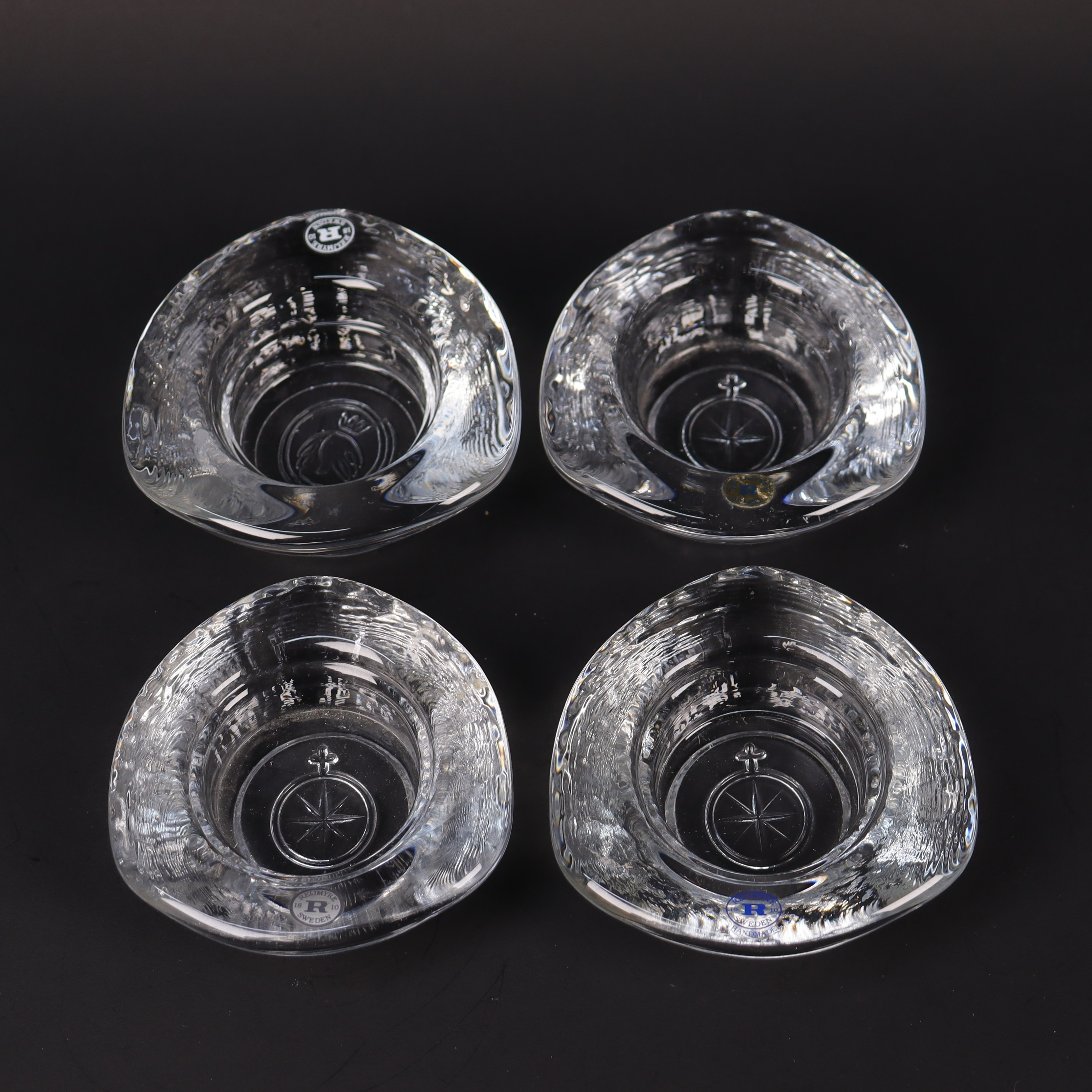 REIJMYRE GLASBRUK, ljuslyktor i glas, 4 st.
