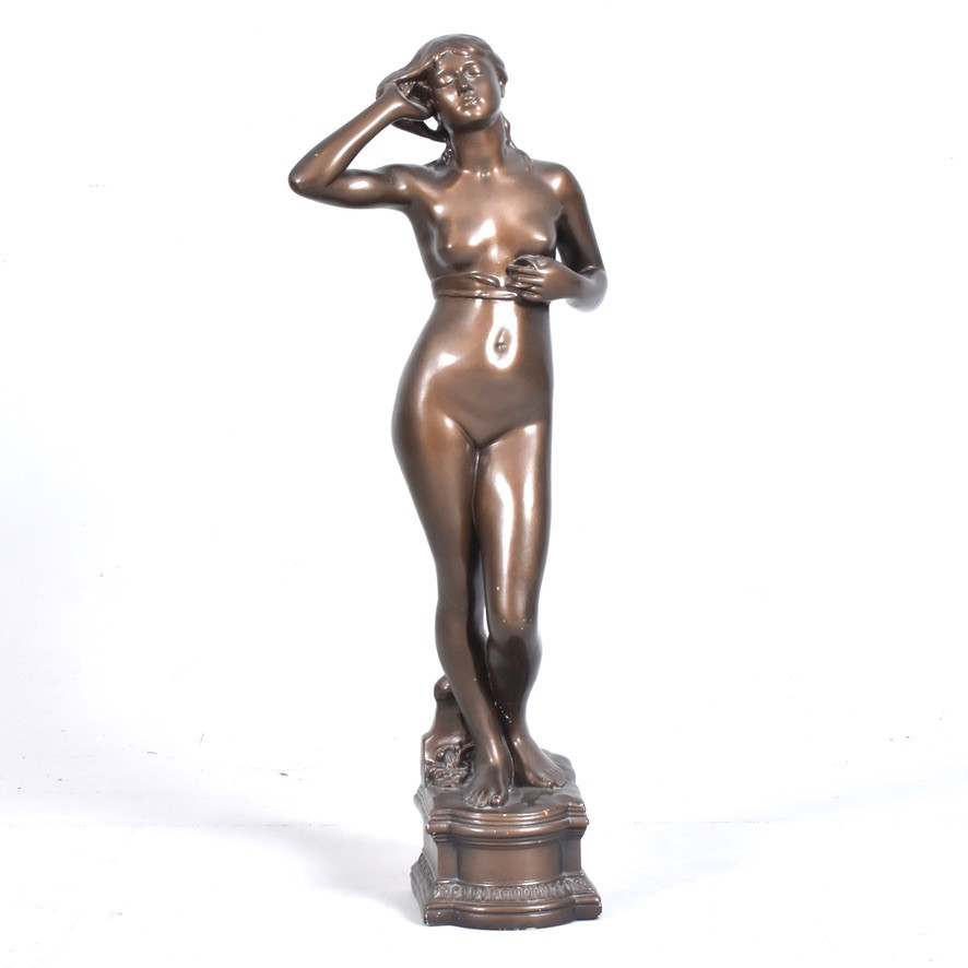PER  HASSELBERG. EFTER. Skulptur, patinerad gips, 1900-tal.