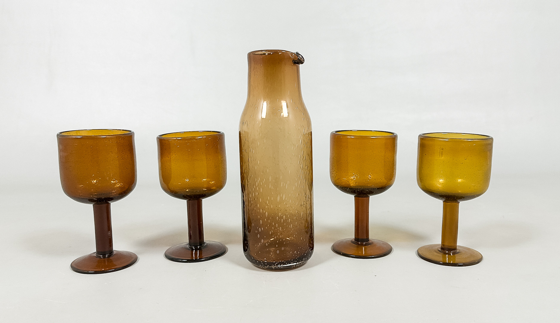 ERIK HÖGLUND. KANNA & GLAS, 5 delar, 1900-tal.