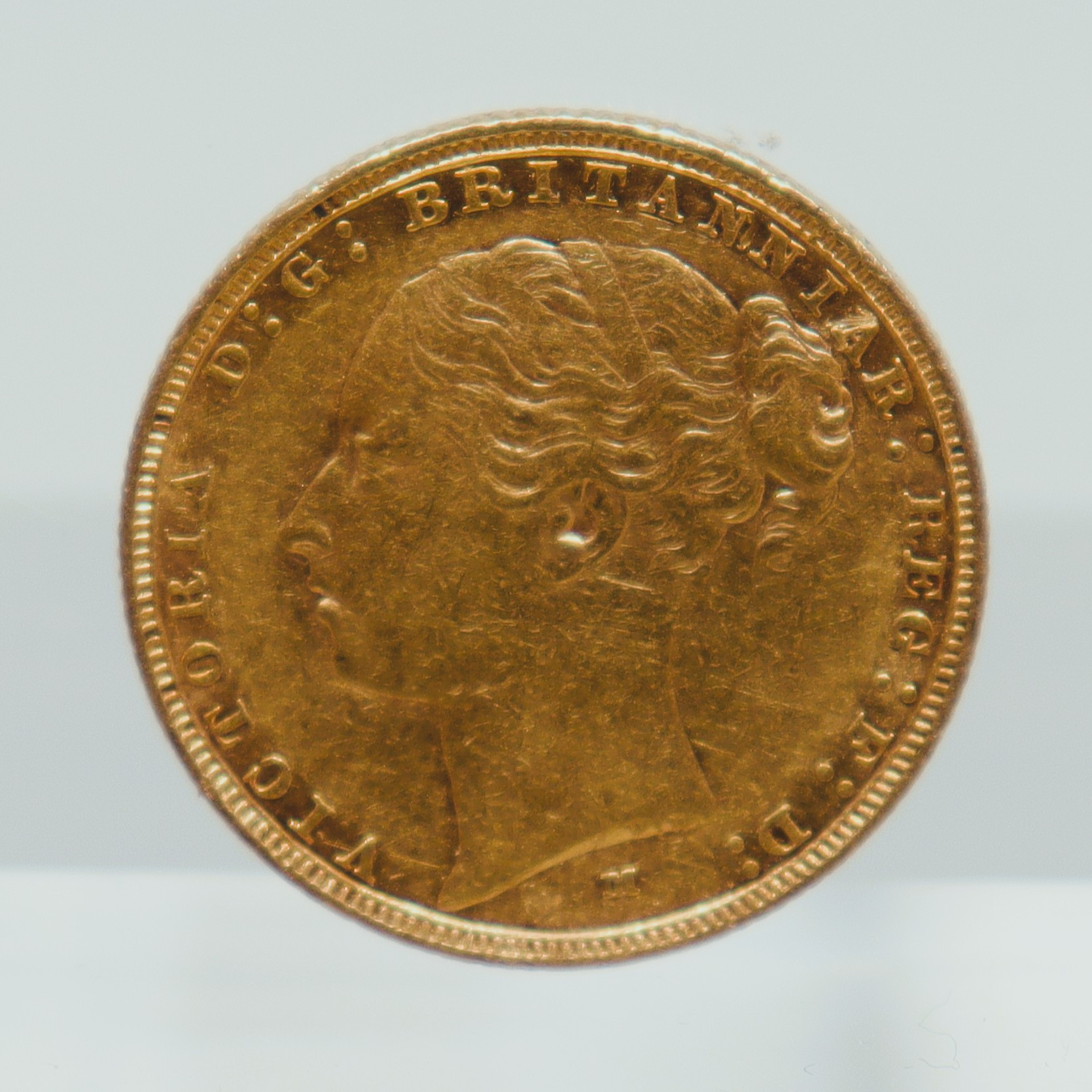 GULDMYNT, 1 Sovereign, Queen Victoria, Storbritannien, Melbourne, 1884.