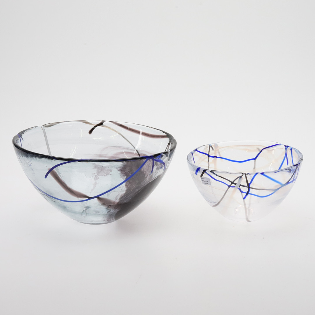 ANNA EHRNER, skålar, "Contrast", Kosta Boda, 2 st.
