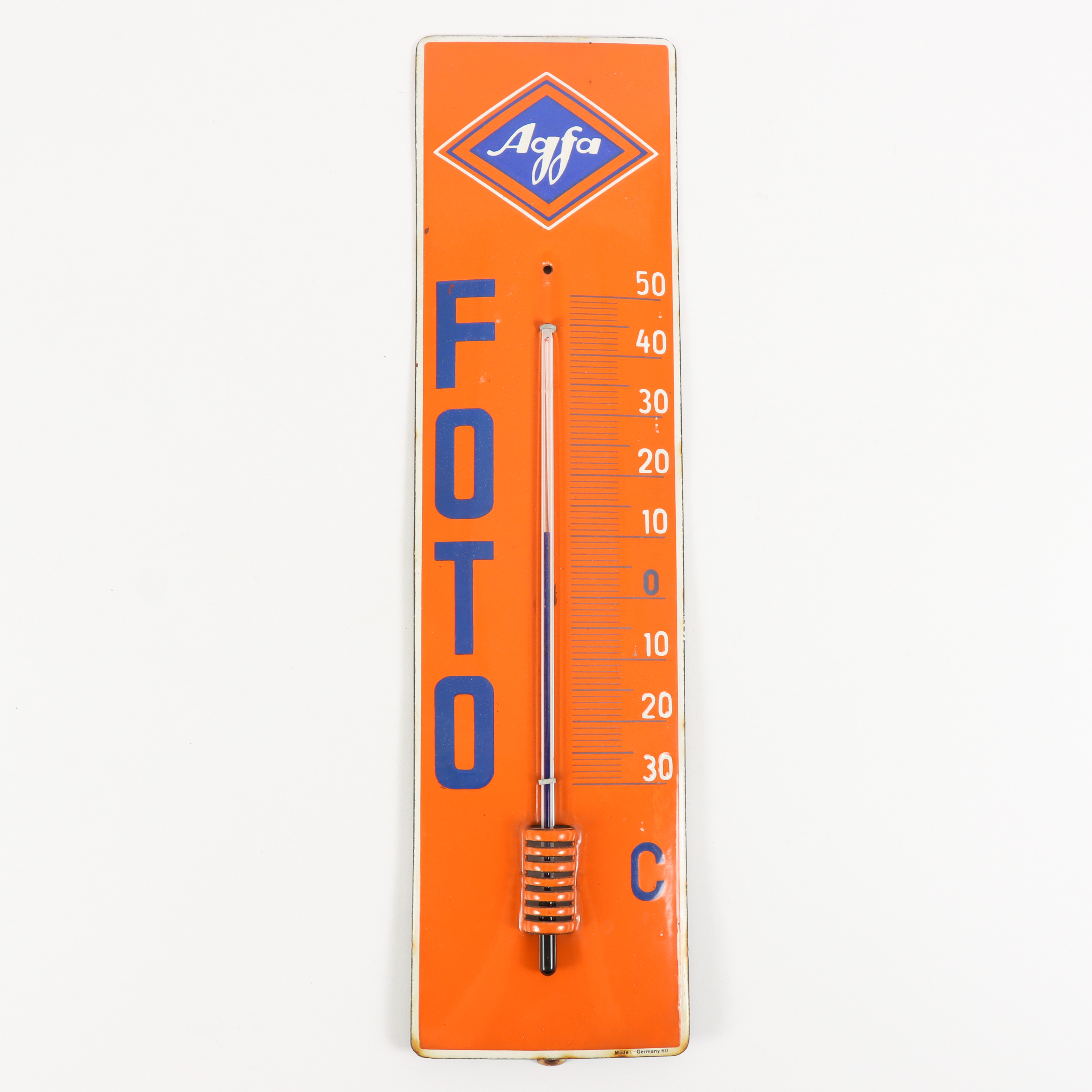 EMALJSKYLT/TERMOMETER, "Agfa FOTO".