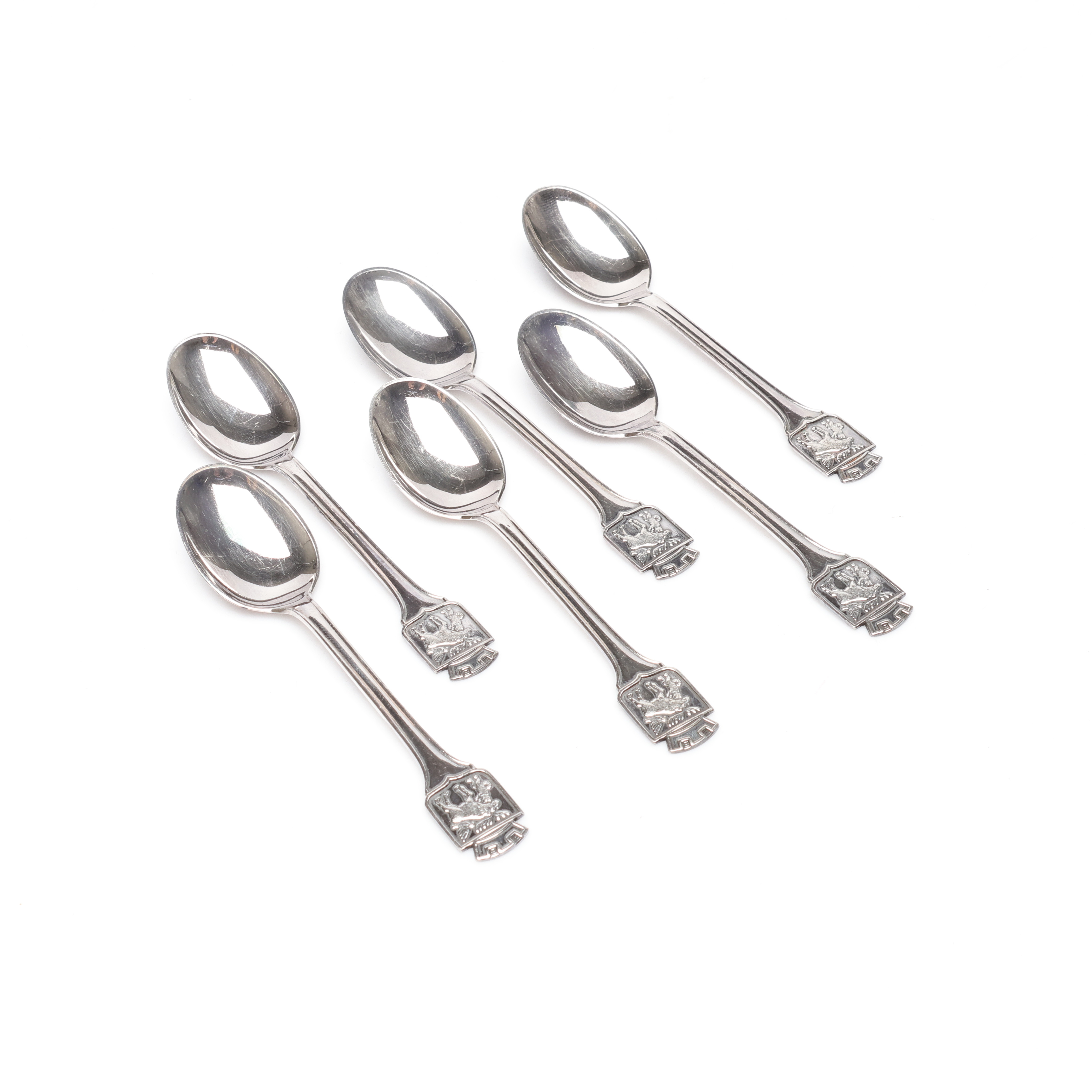 SKEDAR, 6 st, silver, vikt ca 46 gram.