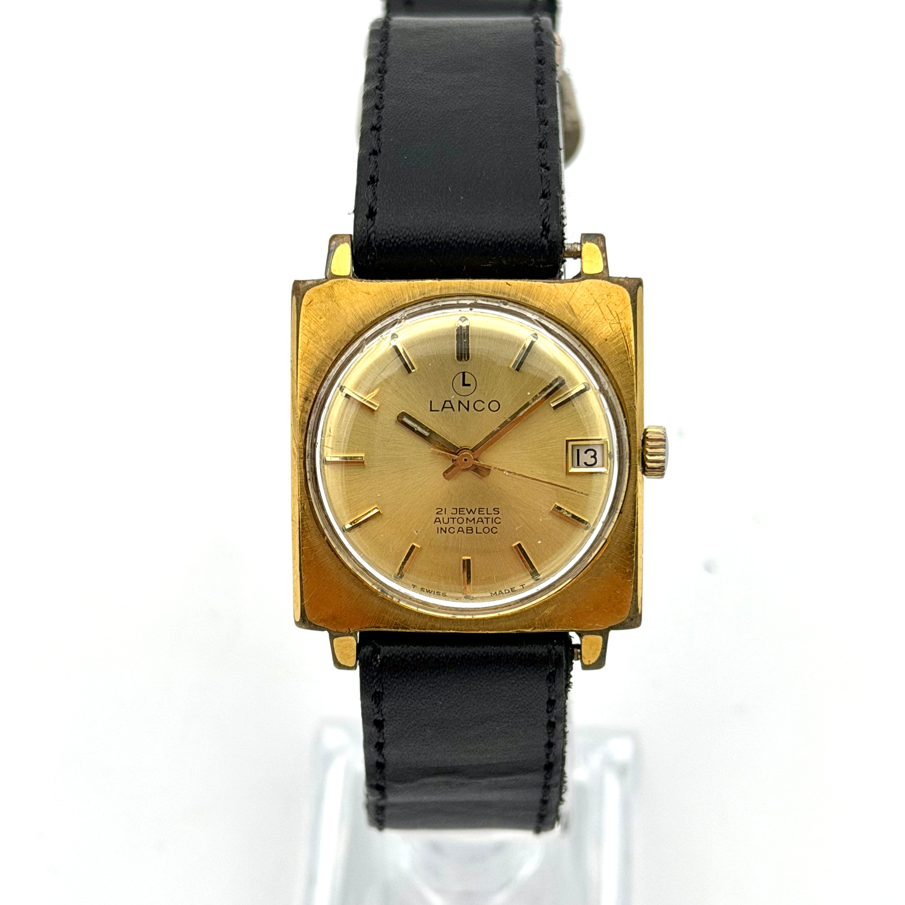 LANCO, armbandsur, 1960-tal, automatic, gulddouble´.