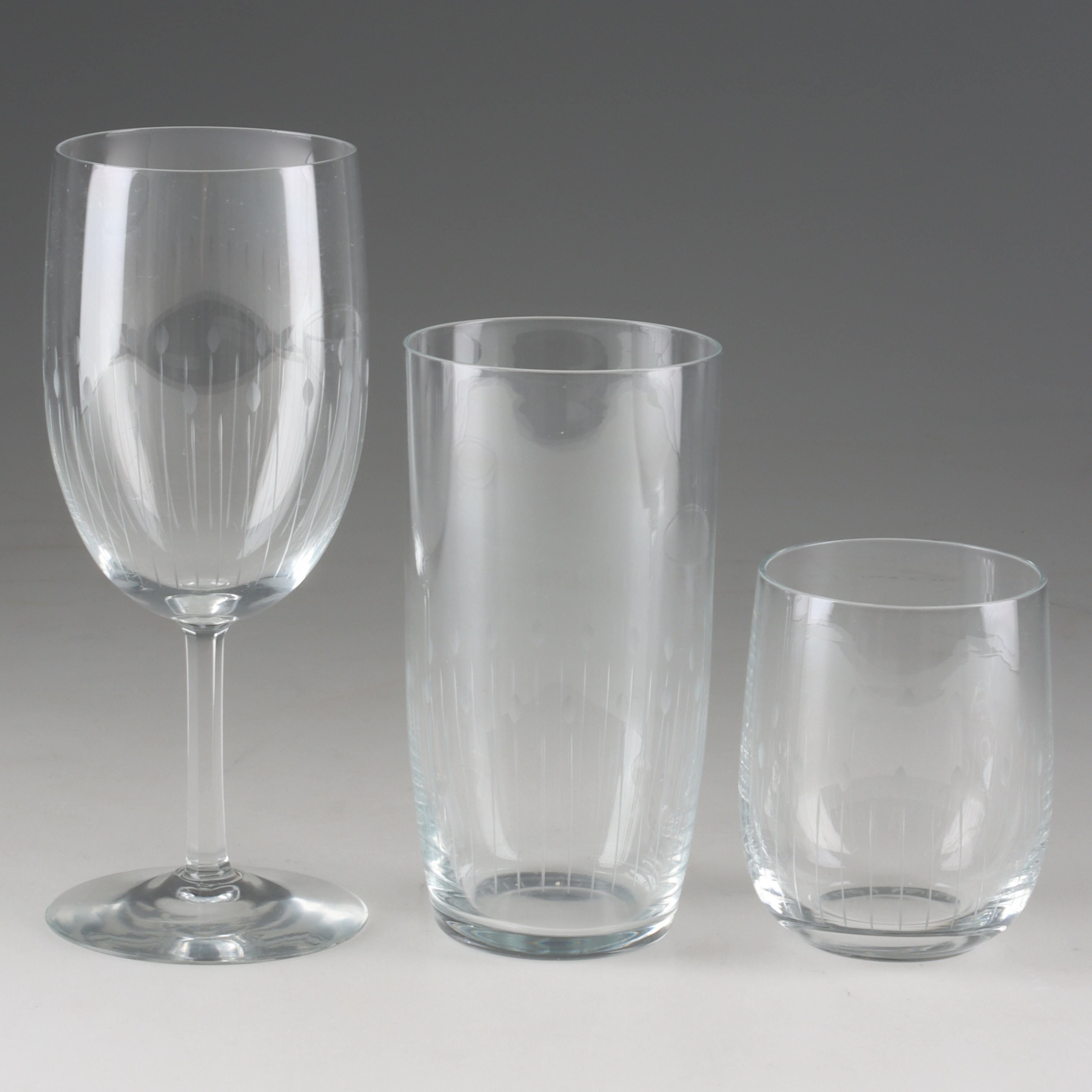 NILS LANDBERG. Glasservisdelar, 18 st, "Gothenburg", glas, Orrefors.