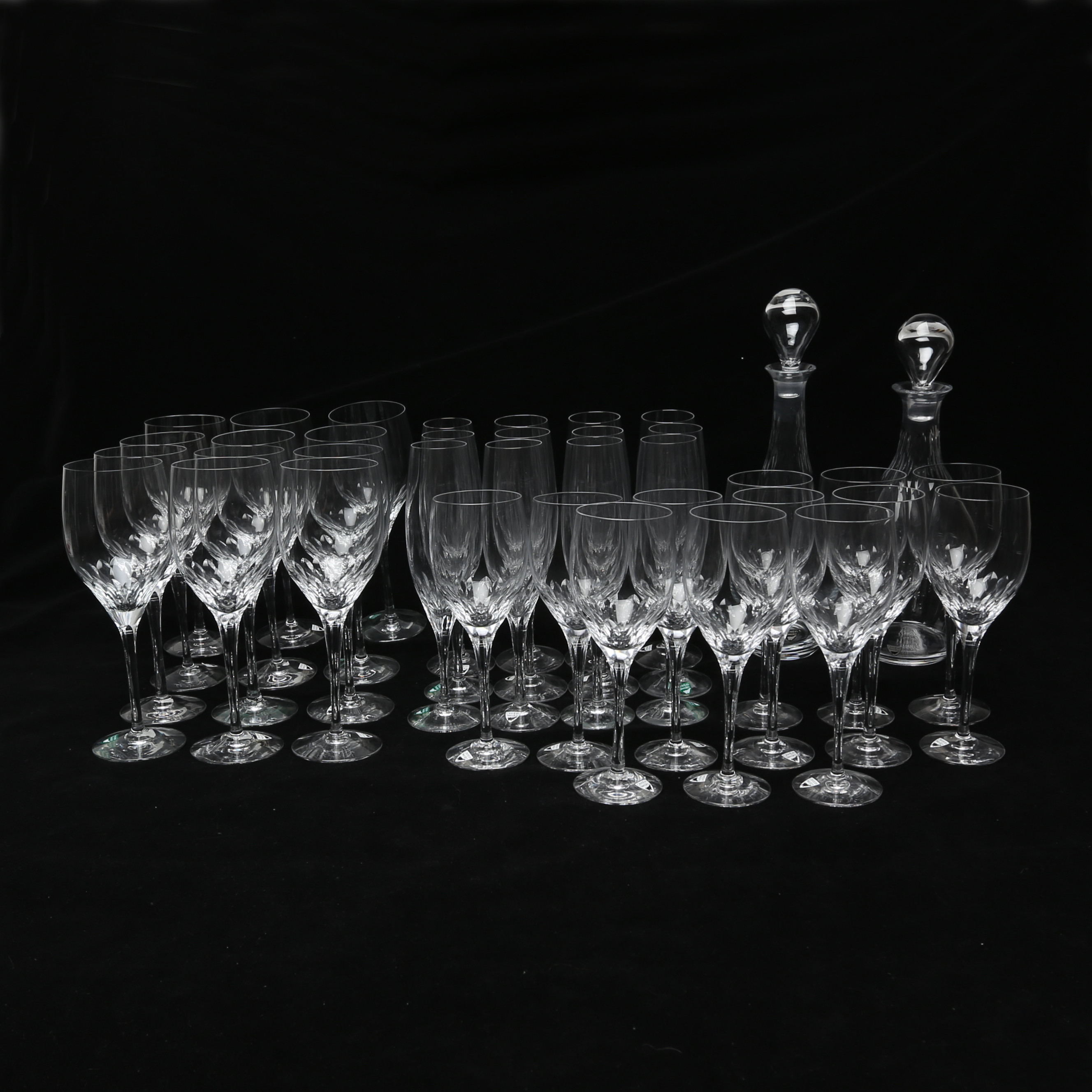 NILS LANDBERG. GLASSERVIS, 38 delar, Orrefors, Prelude.