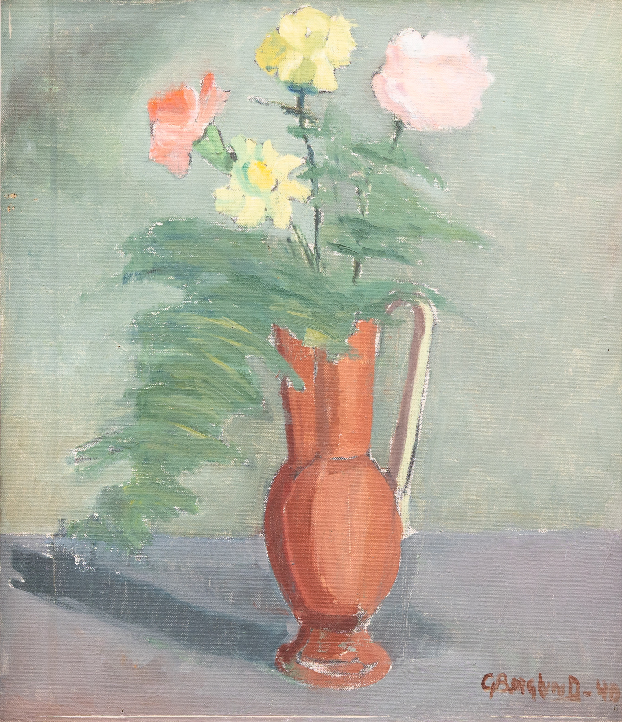 GUNNAR BERGLUND (1906-1992). Stillben, olja på duk, signerad och daterad -48.