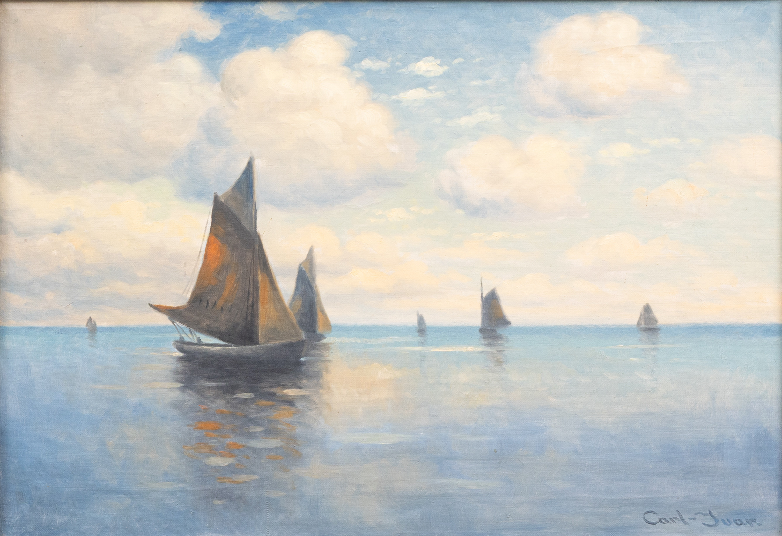 CARL IVAR ÖFVERBECK (1899-1976). Segelvartyg, olja på duk, signerad Carl Ivar.