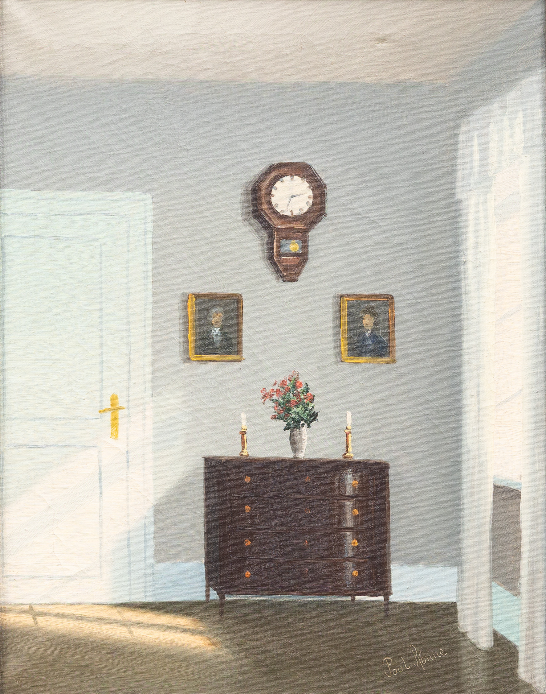 PAUL RÖNNE (1884-1964. Interiör, olja på duk, signerad.