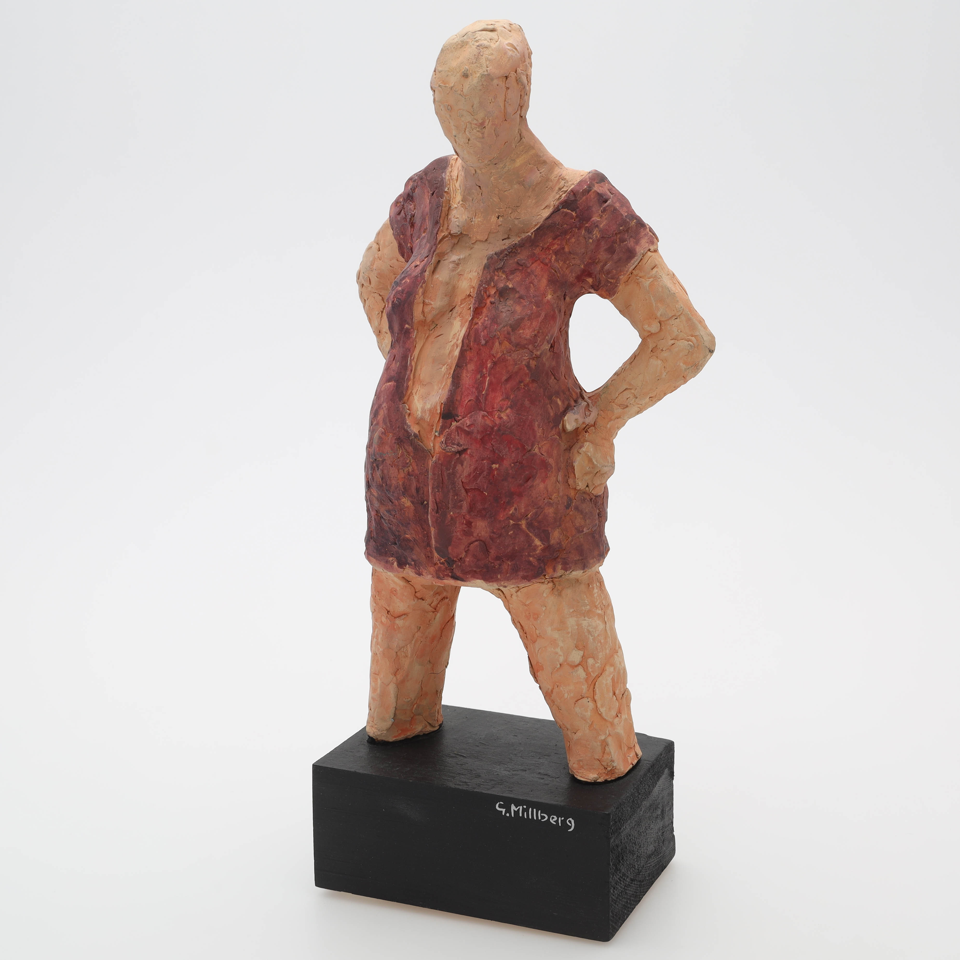 GÖSTA MILLBERG. skulptur, "Havande", lergods, signerad G. Millberg.