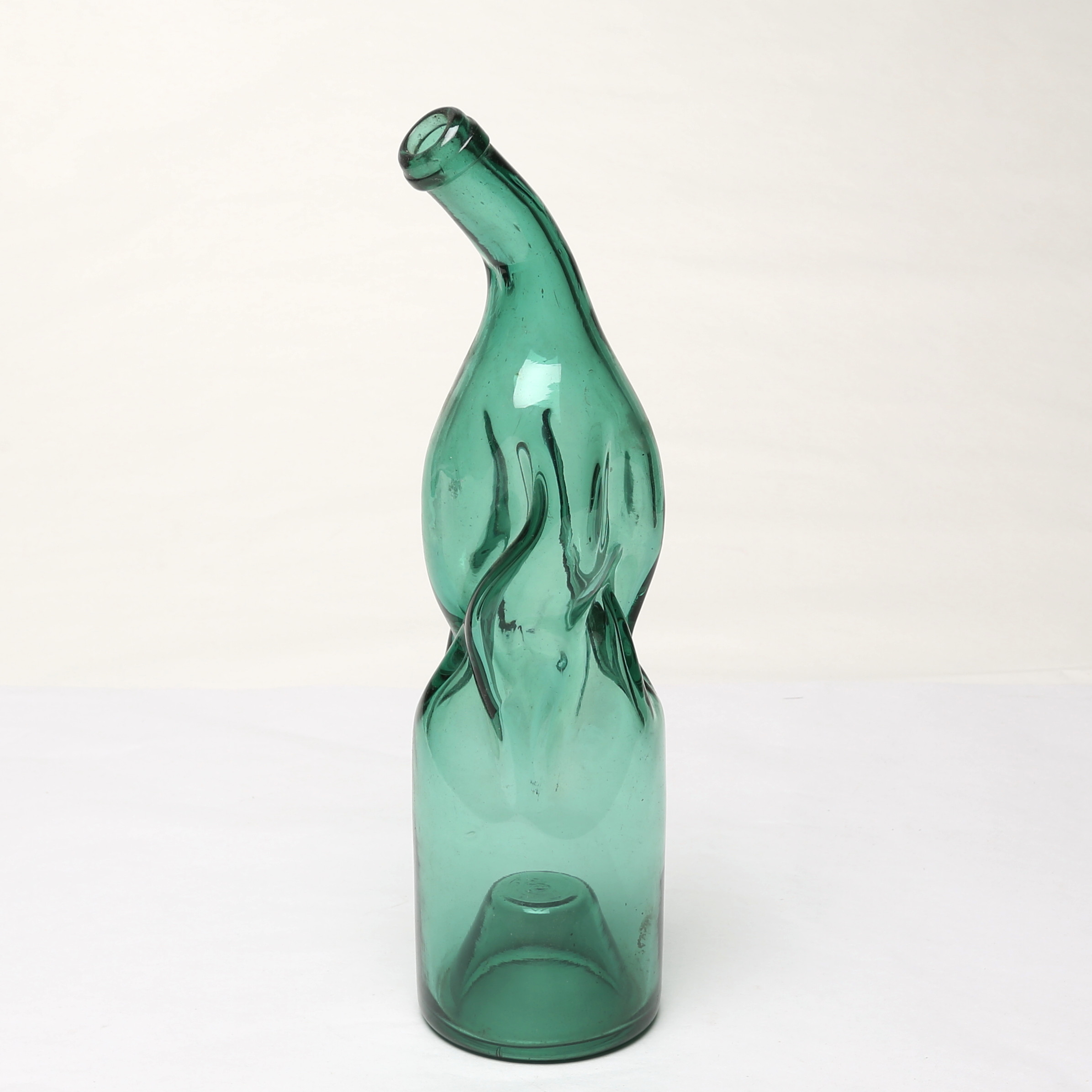 FLASKA/KARAFF, glas, grön.