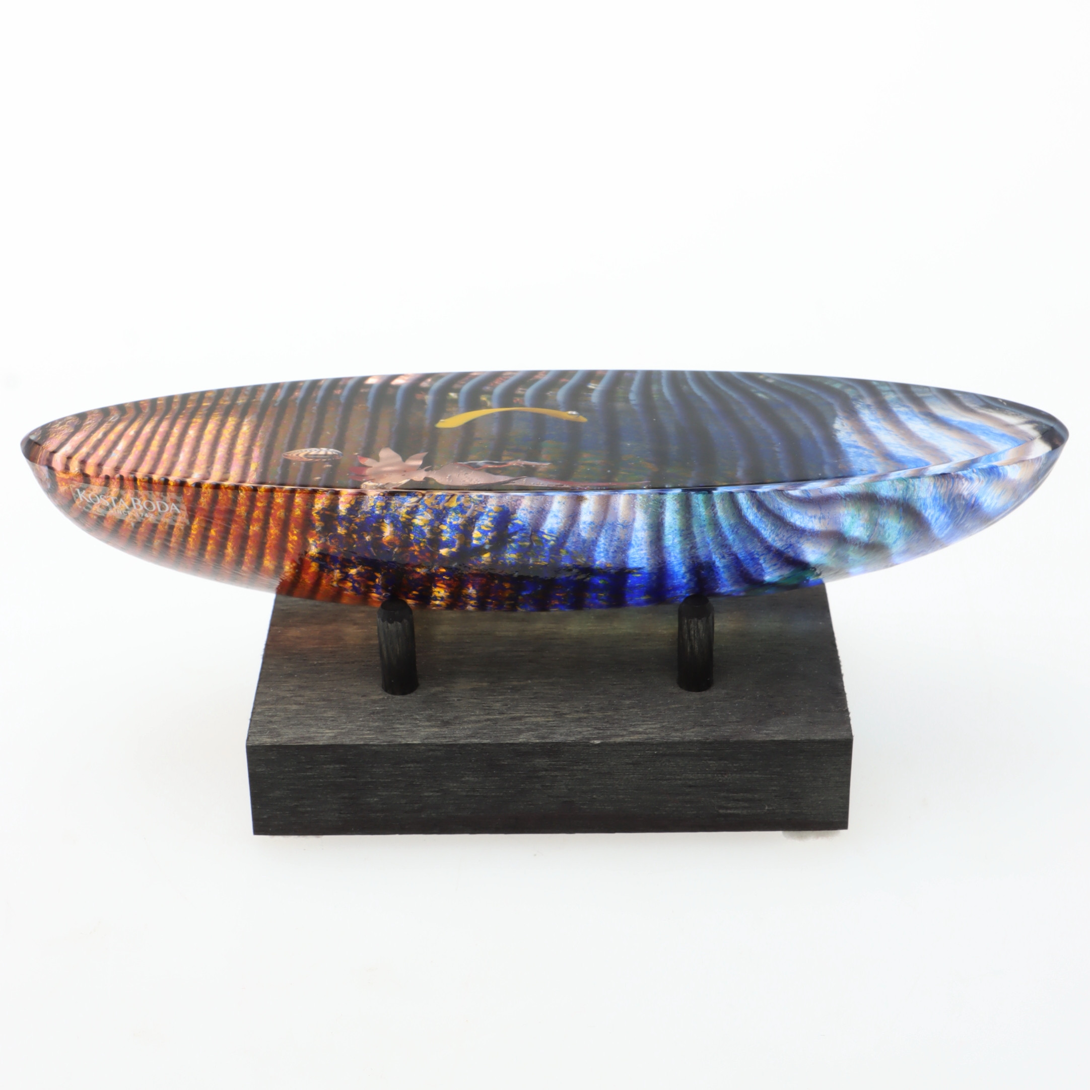 BERTIL VALLIEN. Skulptur, "Båt", konstglas, etikettmärkt, Kosta Boda.