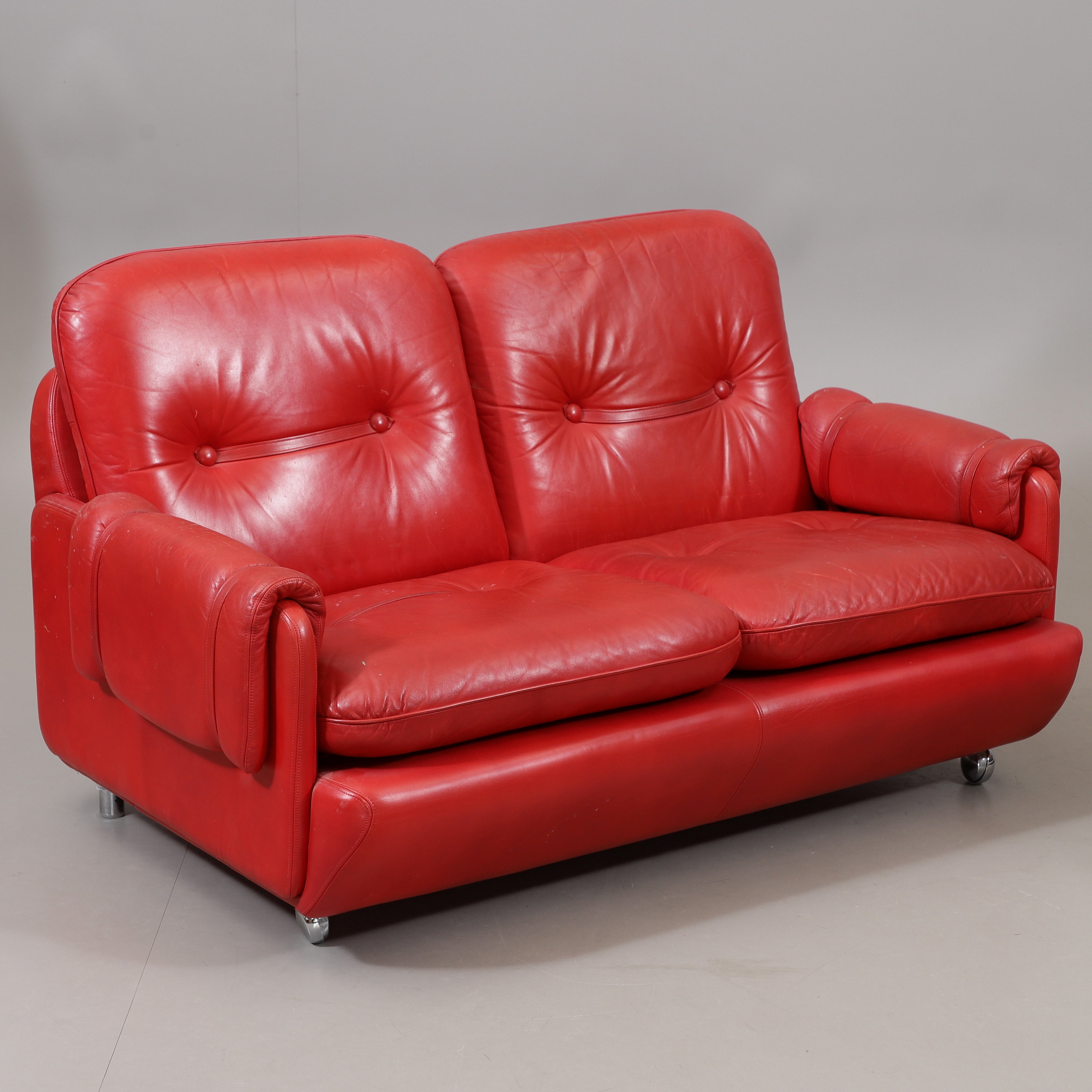 RISTO HALME. Soffa, skinn, "Lombardia", för IKEA, 1970-tal.