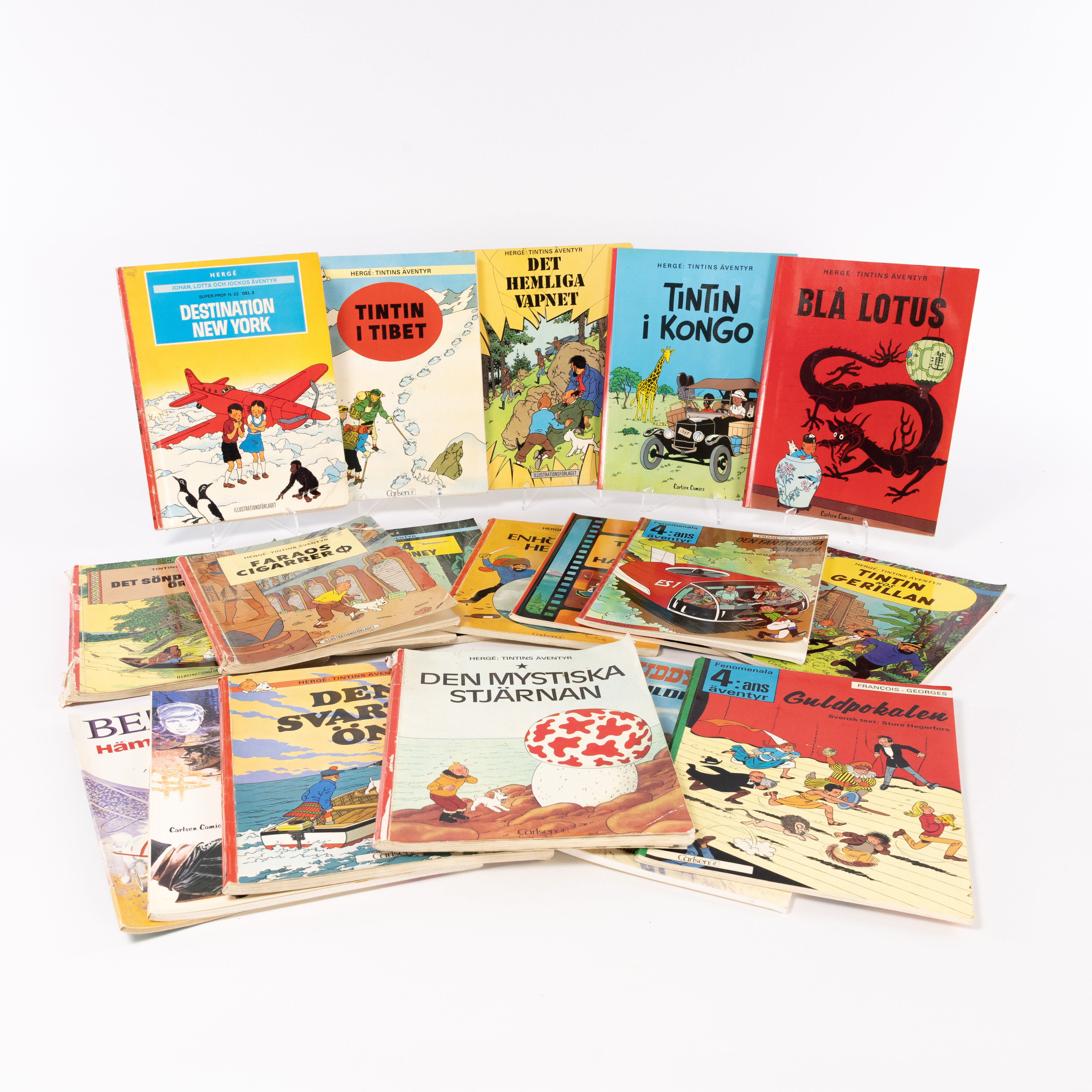 SERIEALBUM, 18 st, Tintin, Hergé.
