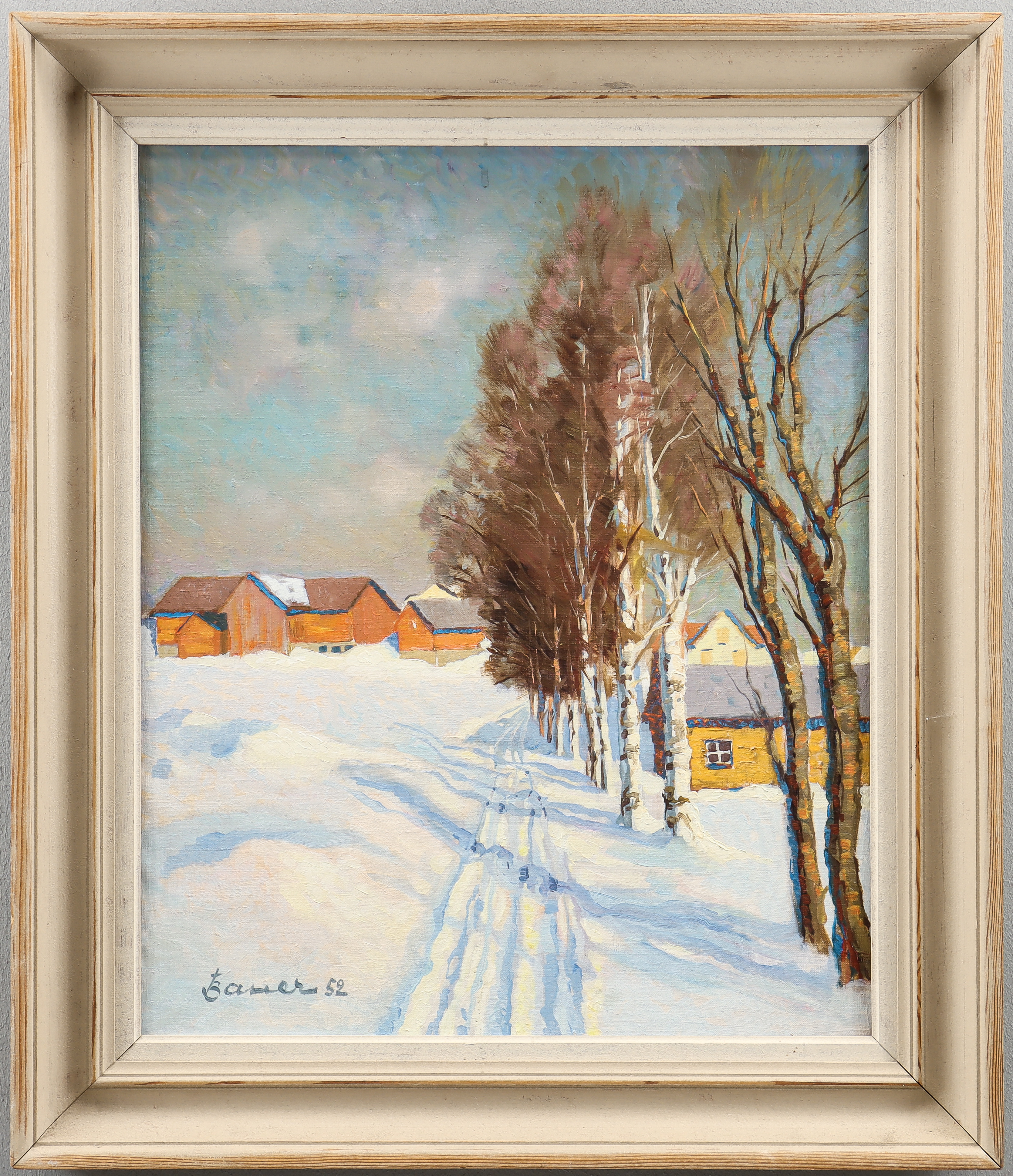 IVAN BAUER. Olja på duk, signerad.