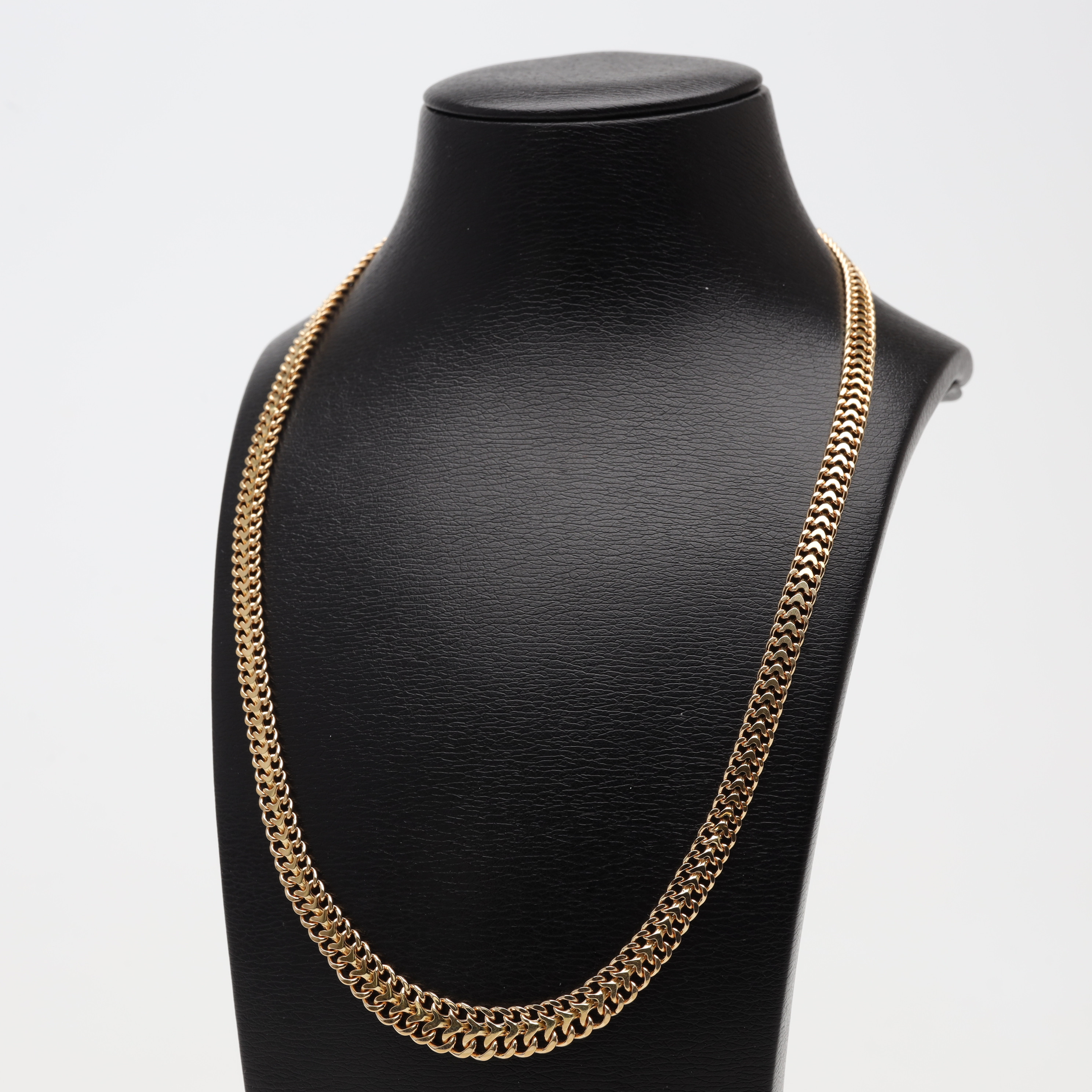 COLLIER, 18K, guld, doserad fiskben, vikt ca 29,9 gram.