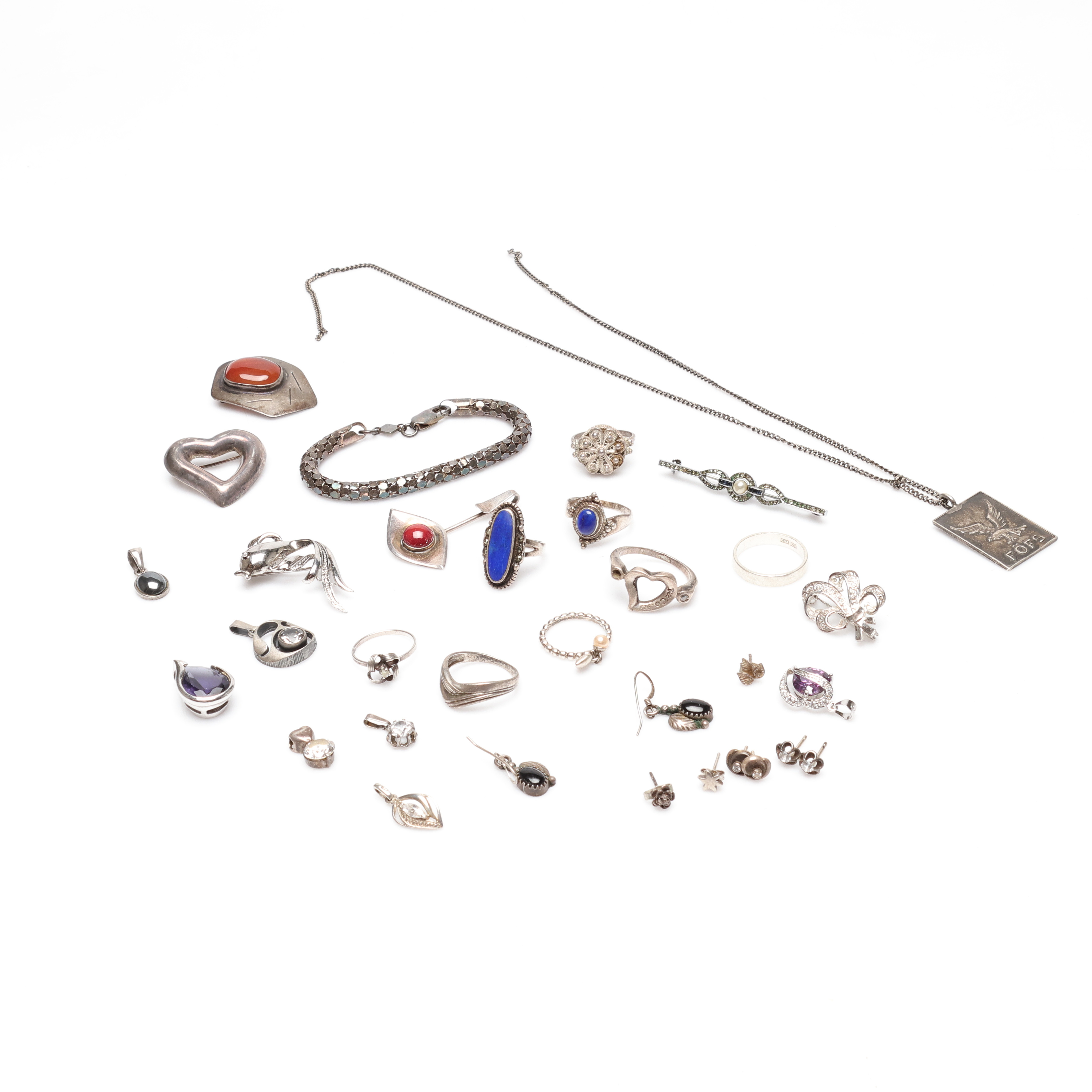 PARTI SMYCKEN, silver, metall, ca 100gram.