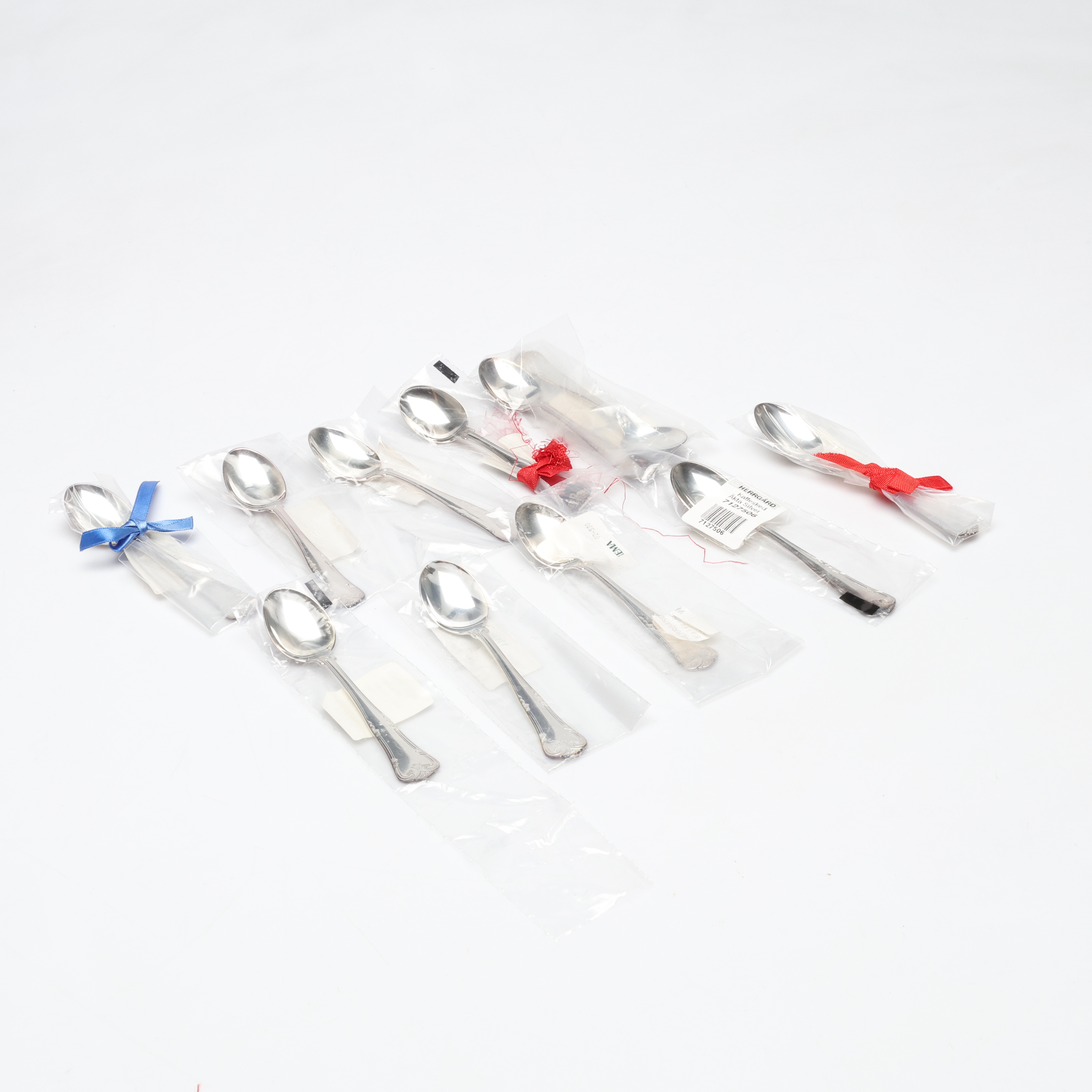 KAFFESKEDAR, 11 stycken, silver, ca 176 gram.