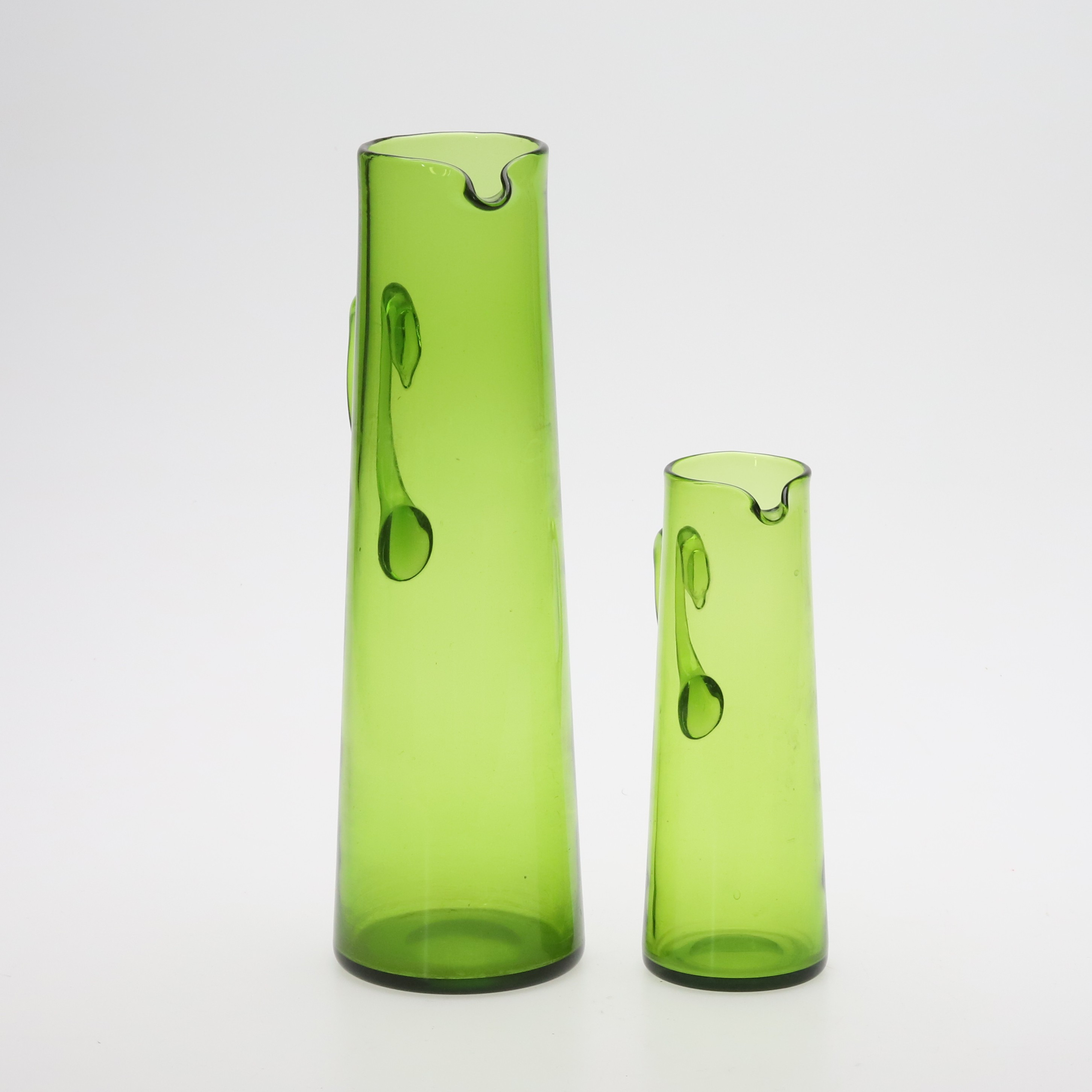 GUNNAR ANDER. TILLBRINGARE, 2 st, grönt glas, Lindshammar.
