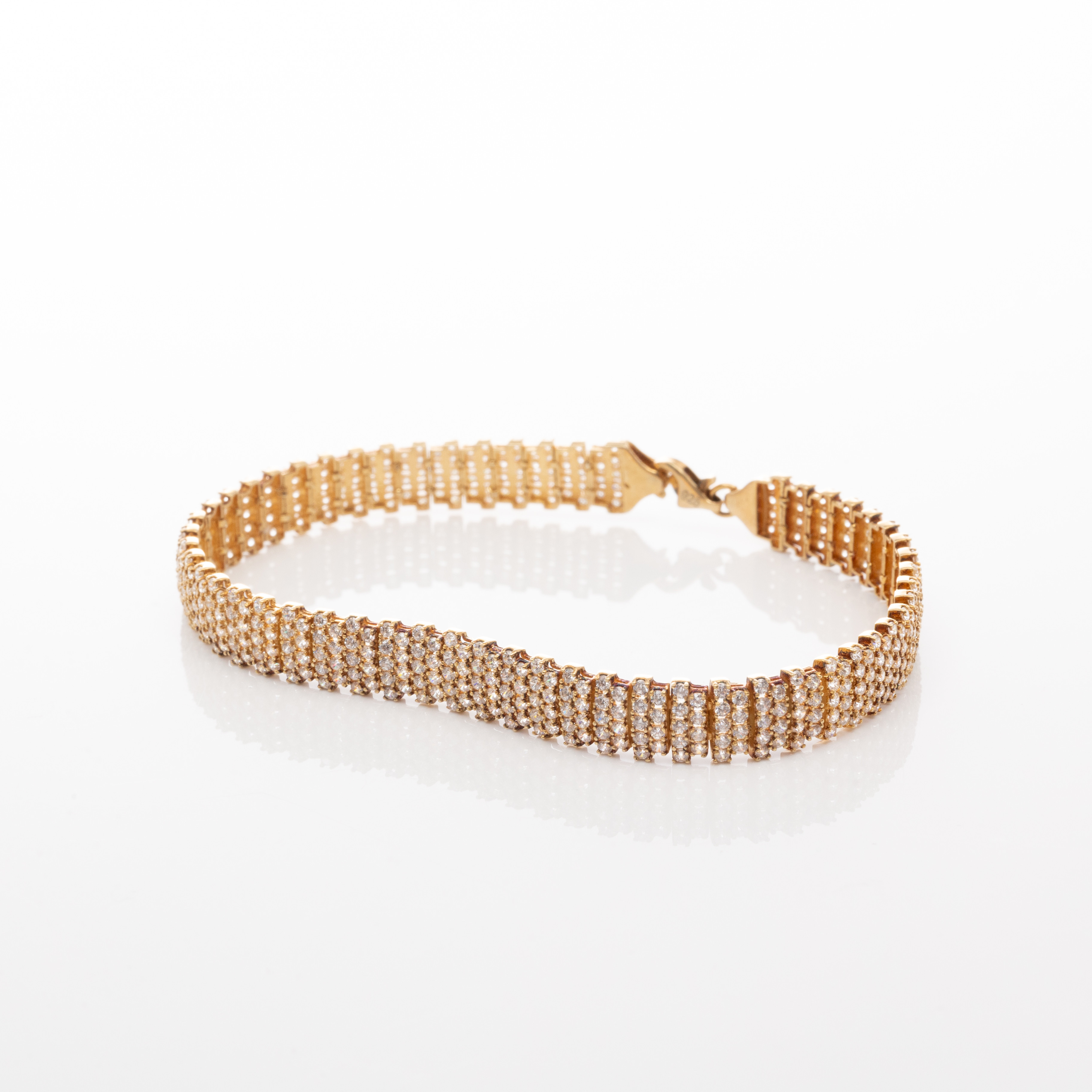 ARMBAND, Förgyllt sterlingsilver, Cubic zirkoner.