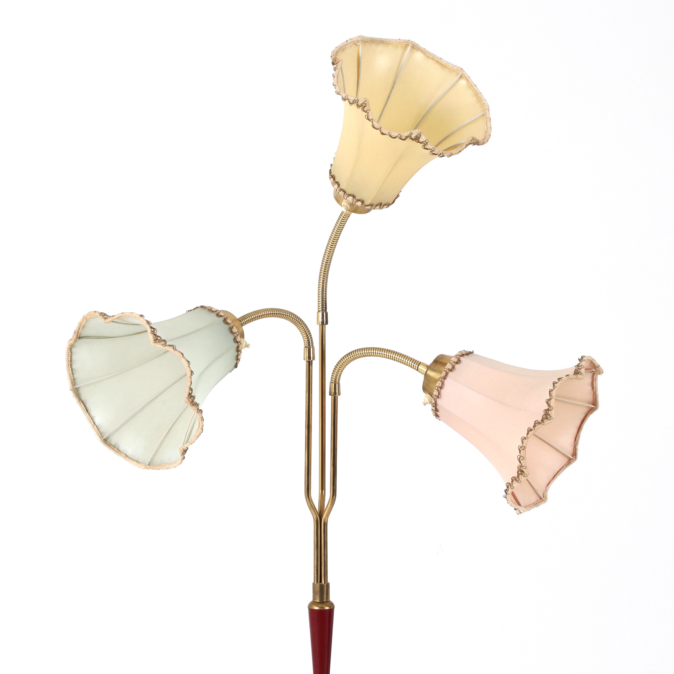 GOLVLAMPA, 3-armad, NS, 1900-talets mitt.