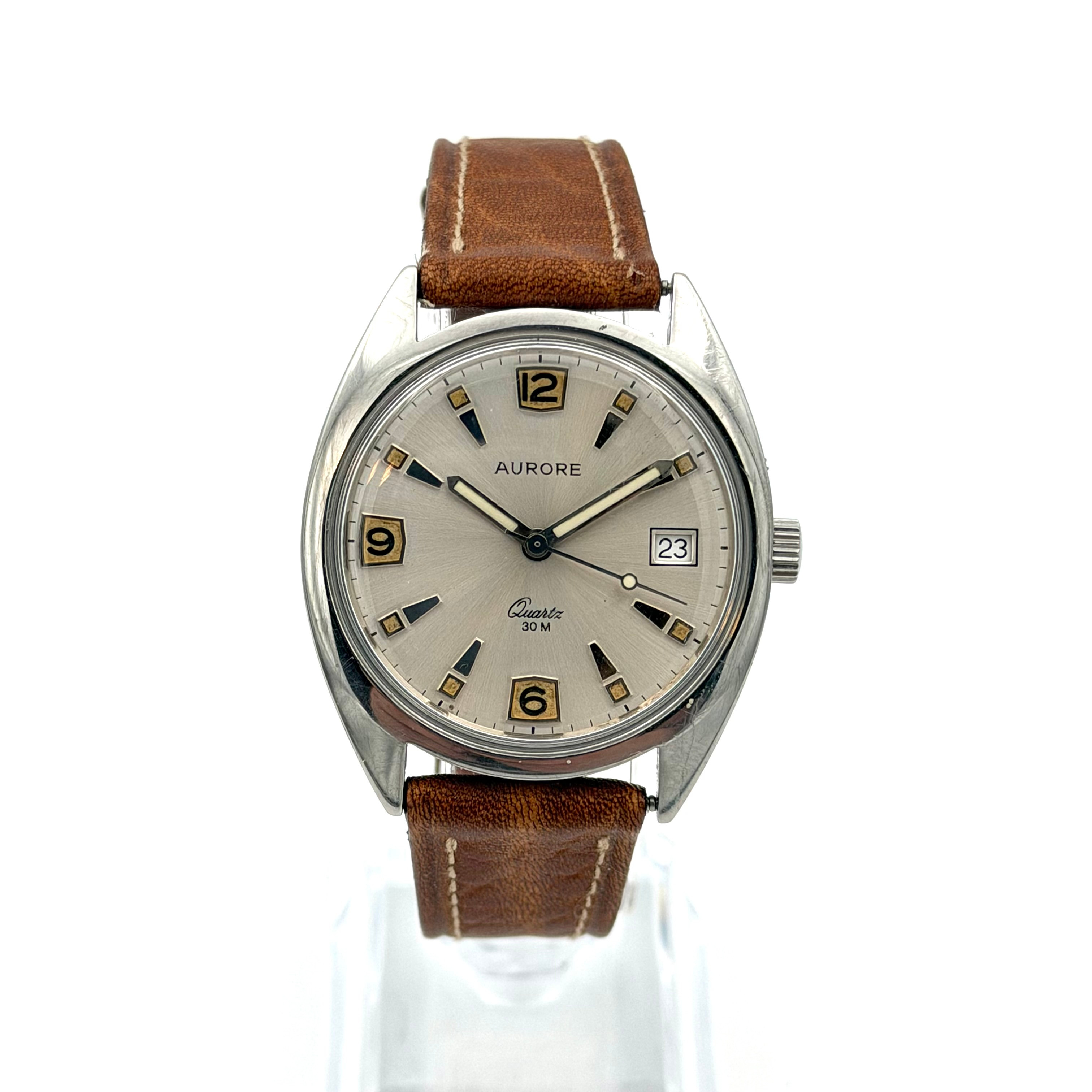 AURORE, armbandsur, 1970-tal, quartz, stål.