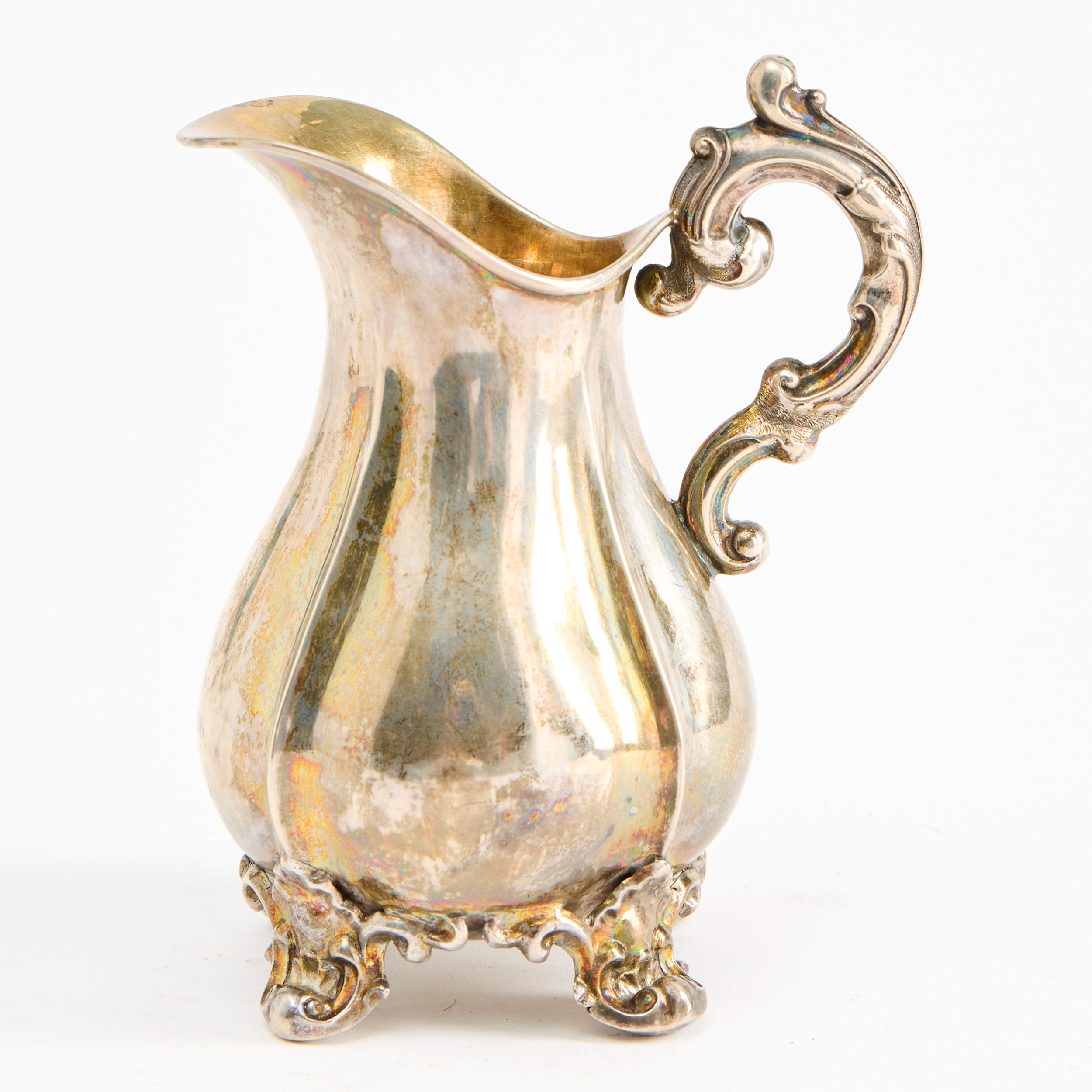 CHRISTIAN HAMMER. Gräddkanna, silver, Stockholm 1873 nyrokoko.