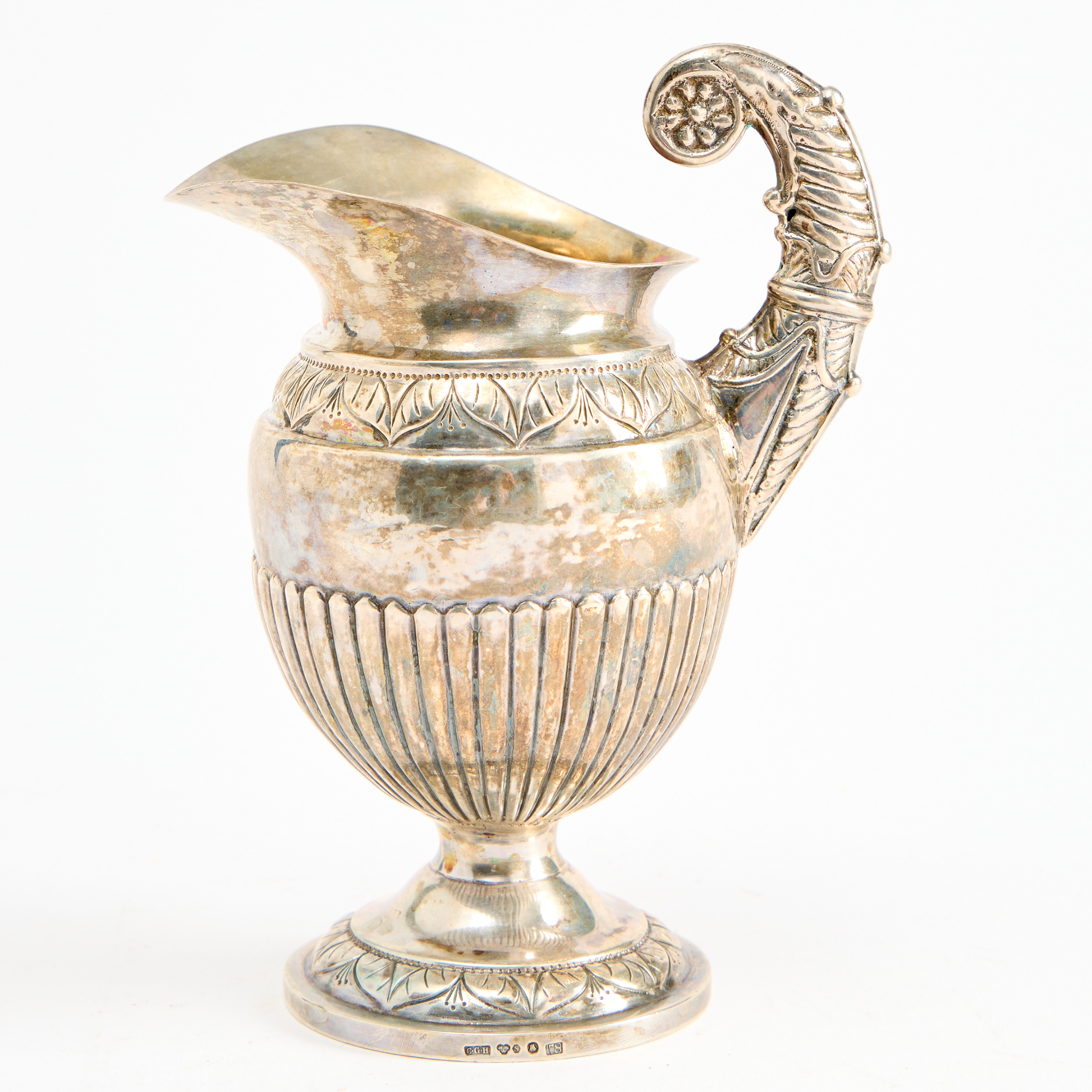 MJÖLKKANNA, silver, Empire-stil CG Hallberg Stockholm 1945.