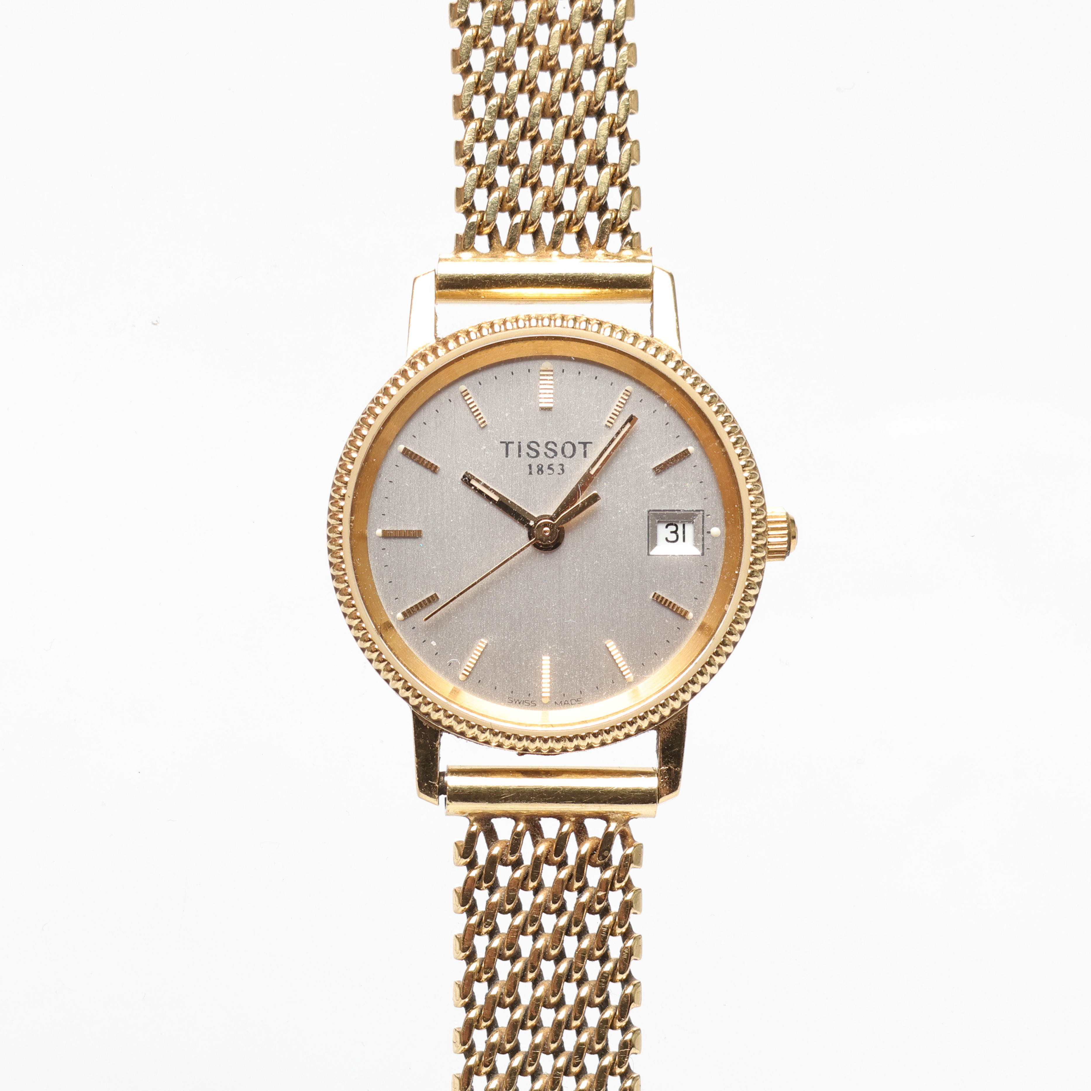 ARMBANDSUR, guld, 18k, ca 24mm, quartz, total vikt ca 31,7 gram, Tissot.