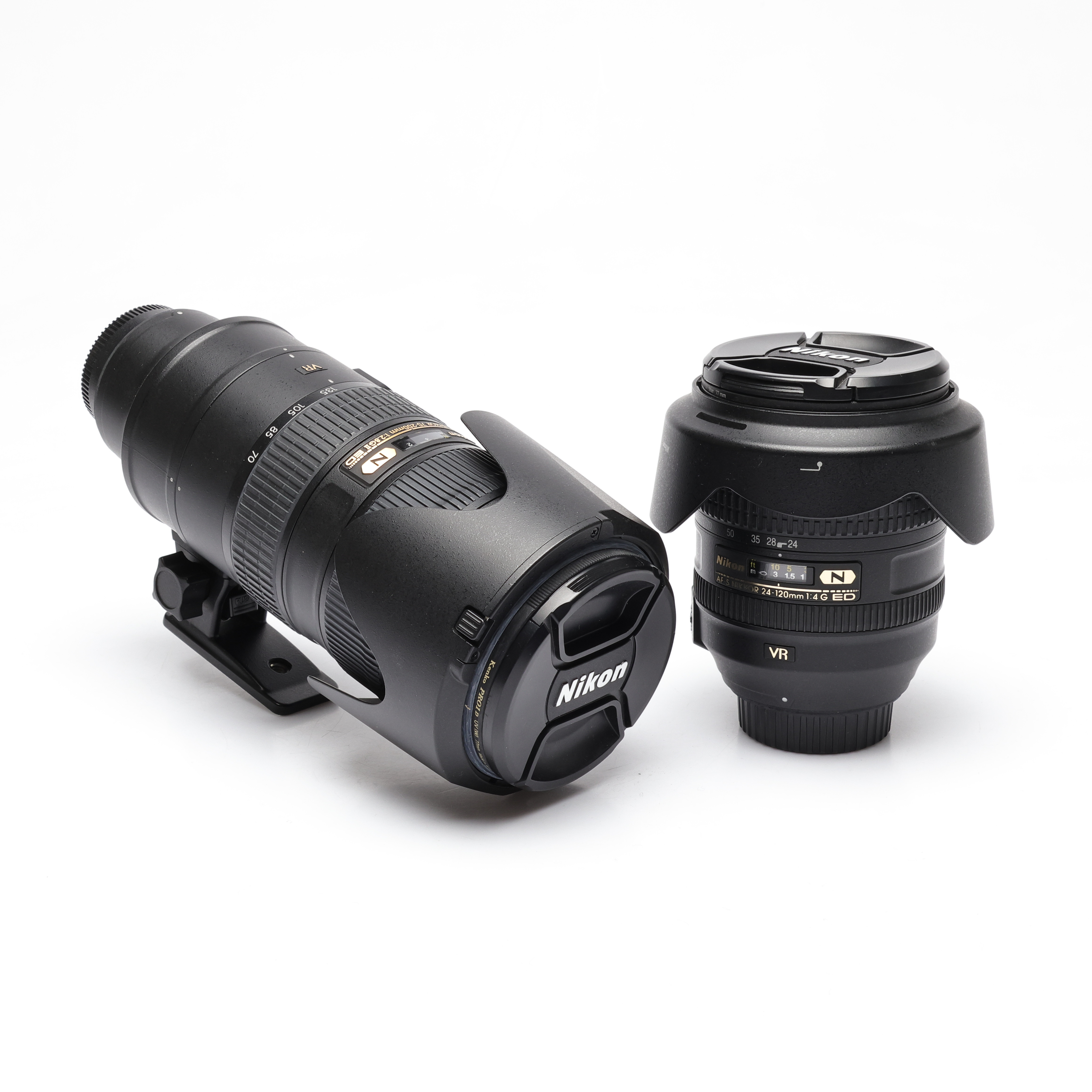 OBJEKTIV, 2 st, Nikon AF-S Nikkor 24-120 mm 1:4 G ED samt Nikon Nikkor 70-200mm 1:2.8G II ED.