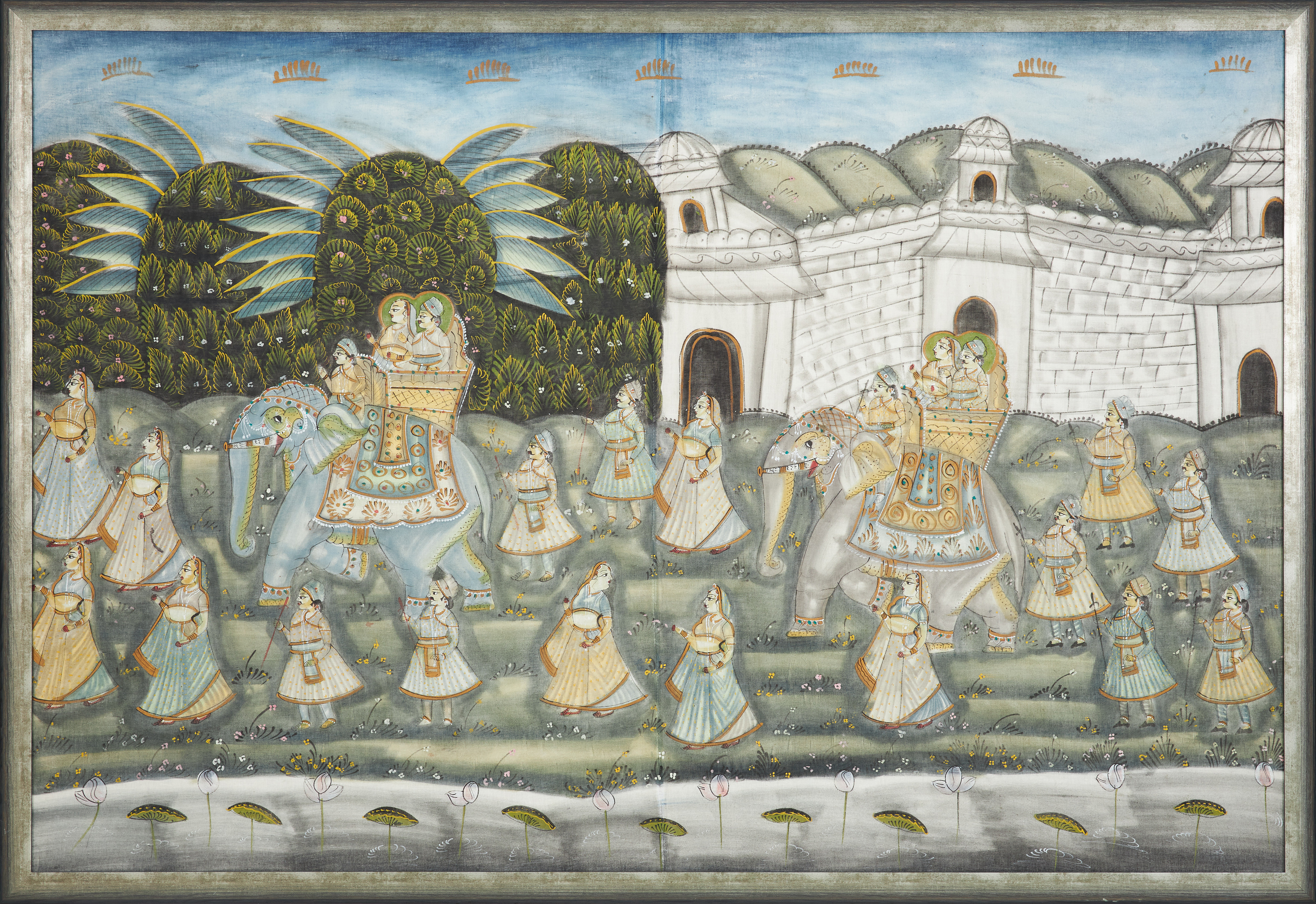 TEXTIL. Figurmotiv, Indien.