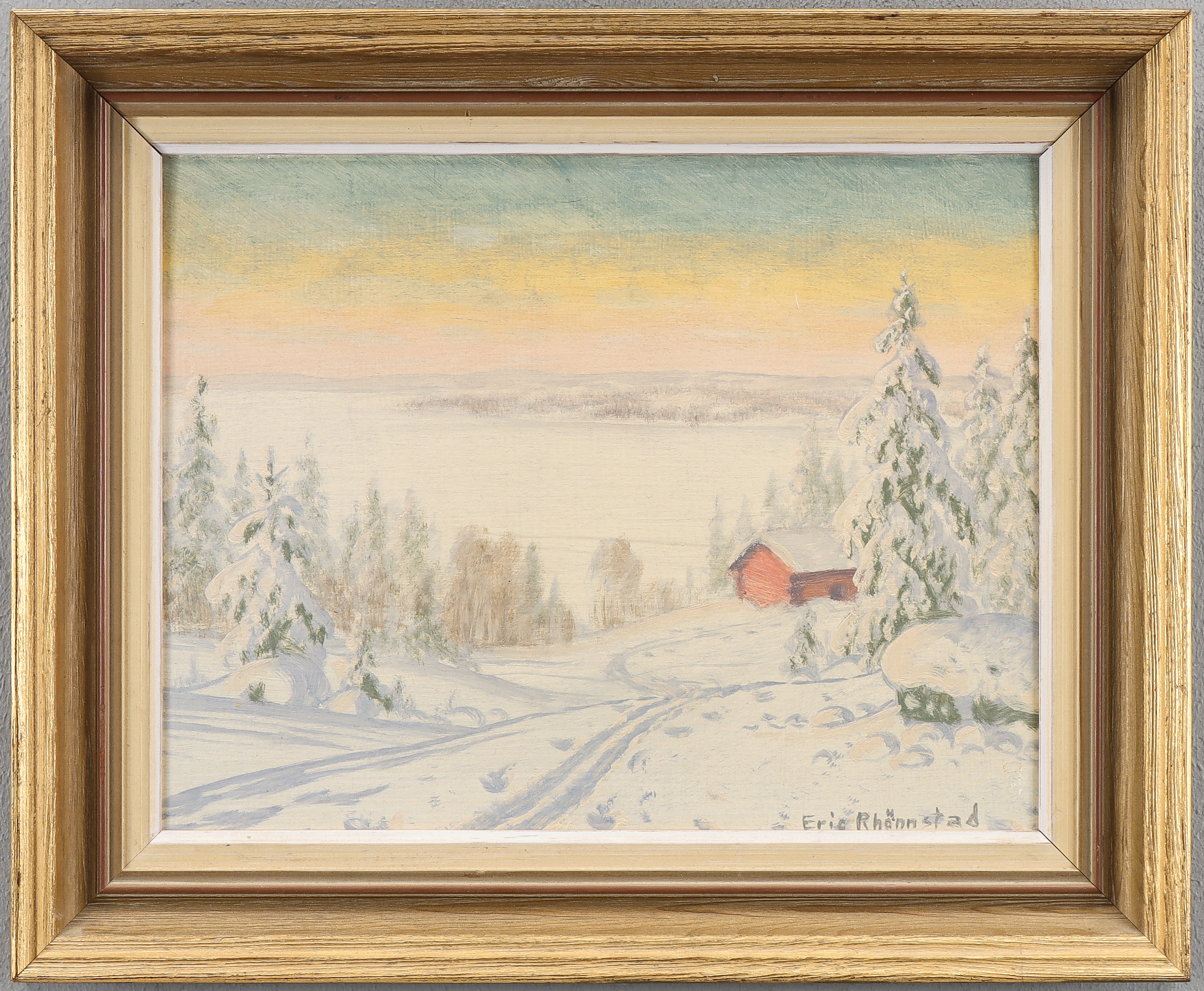 ERIC RHÖNNSTAD. Olja på pannå, signerad.