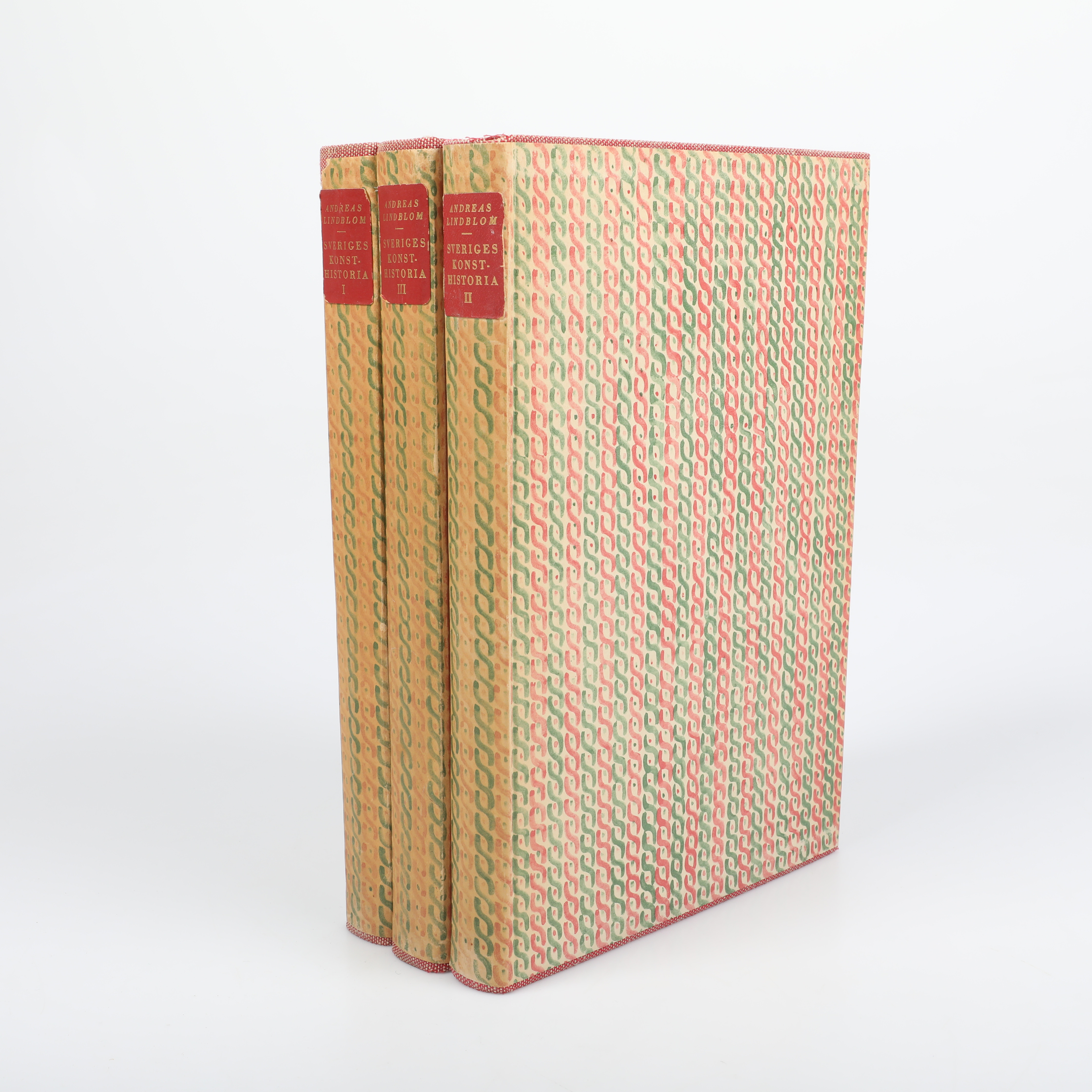 BÖCKER, 3 band, "Sveriges konsthistoria I-III", Andreas Lindblom, Nordisk rotogravyr, Stockholm, 1944-46.