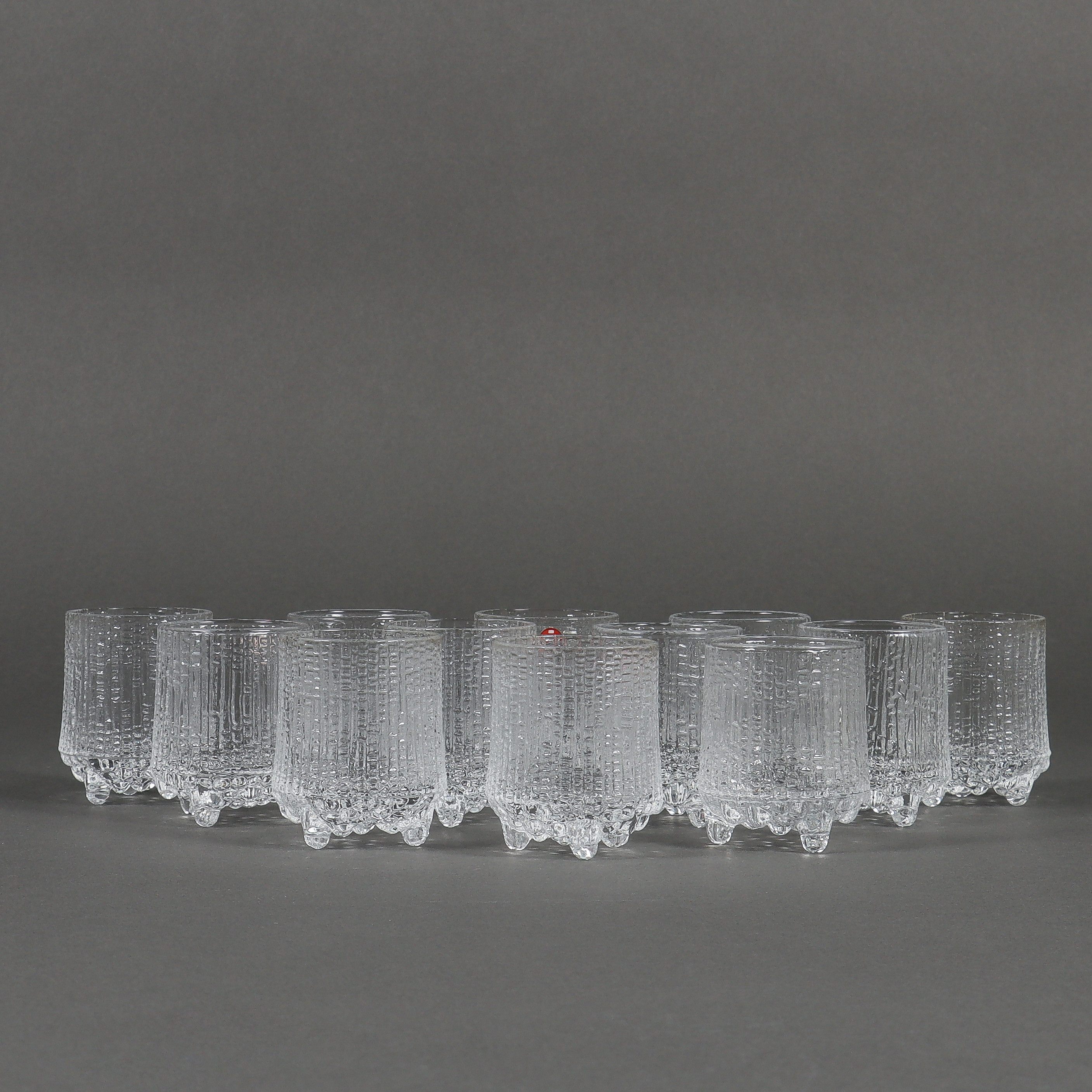 TAPIO WIRKKALA. Snapsglas, 12 stycken, Iittala Ultima Thule.
