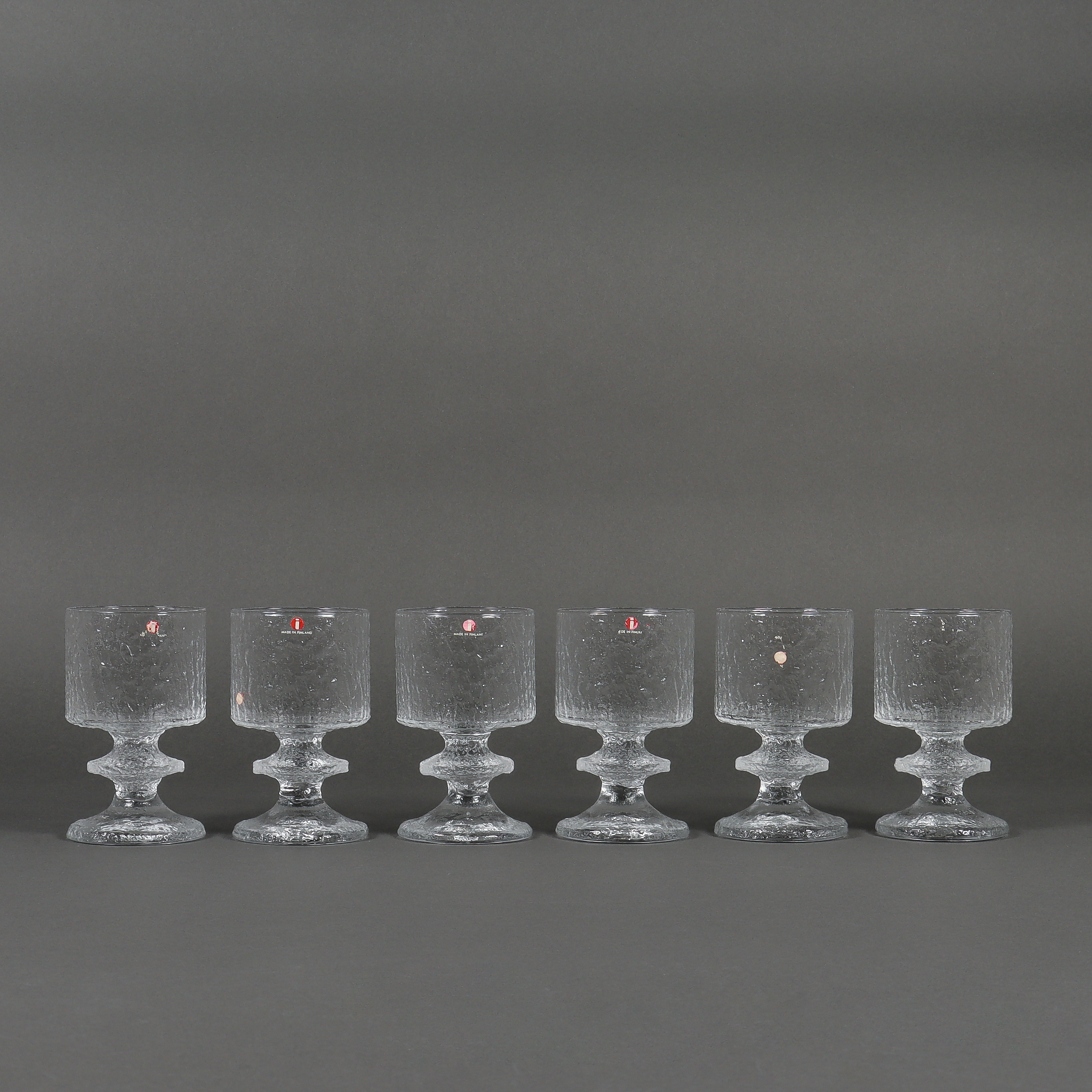 TIMO SARPANEVA. Glas, 6 stycken, Iittala Festivo / Senator.