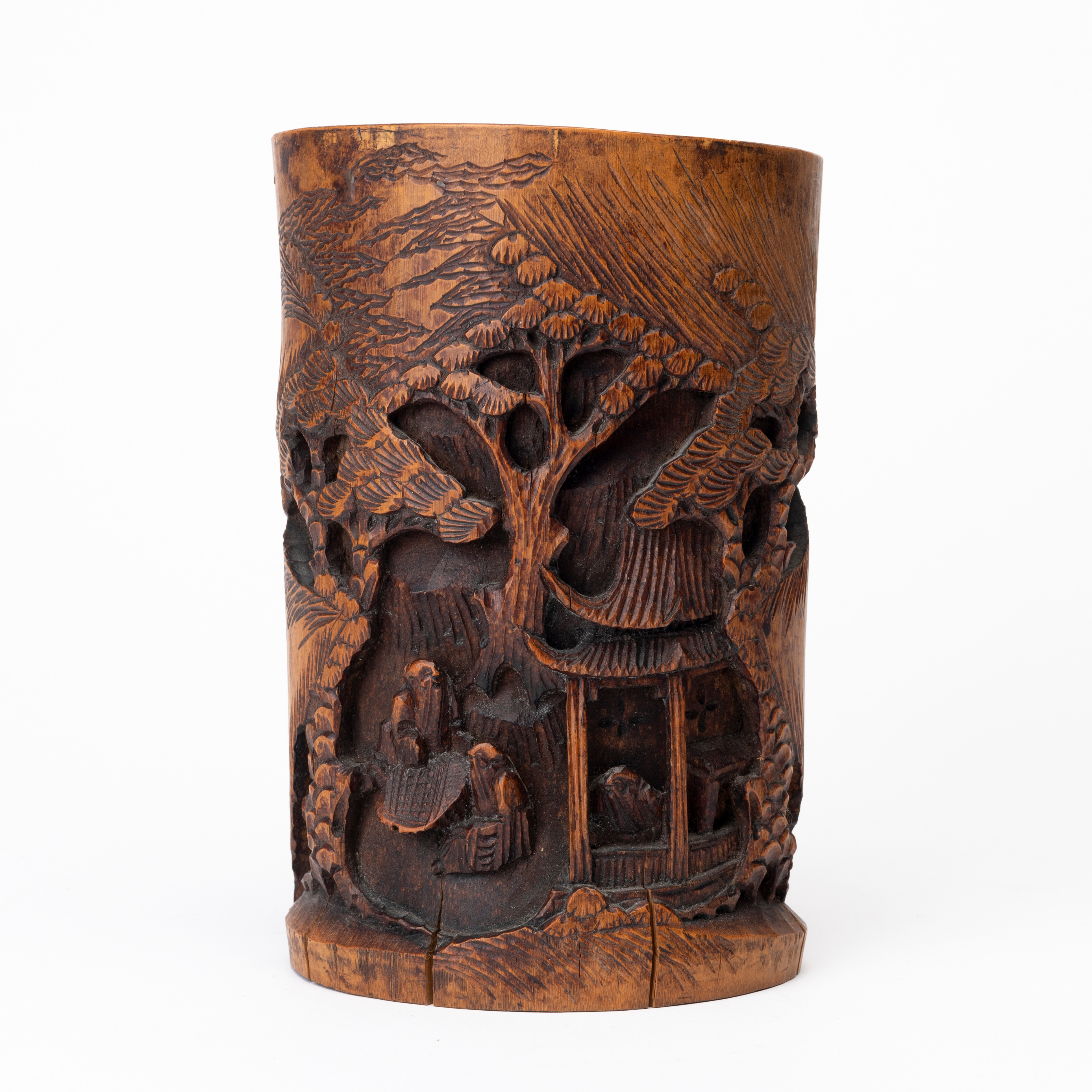PENSELVAS, bambu, Kina, Qingdynastin 1800/1900-tal.