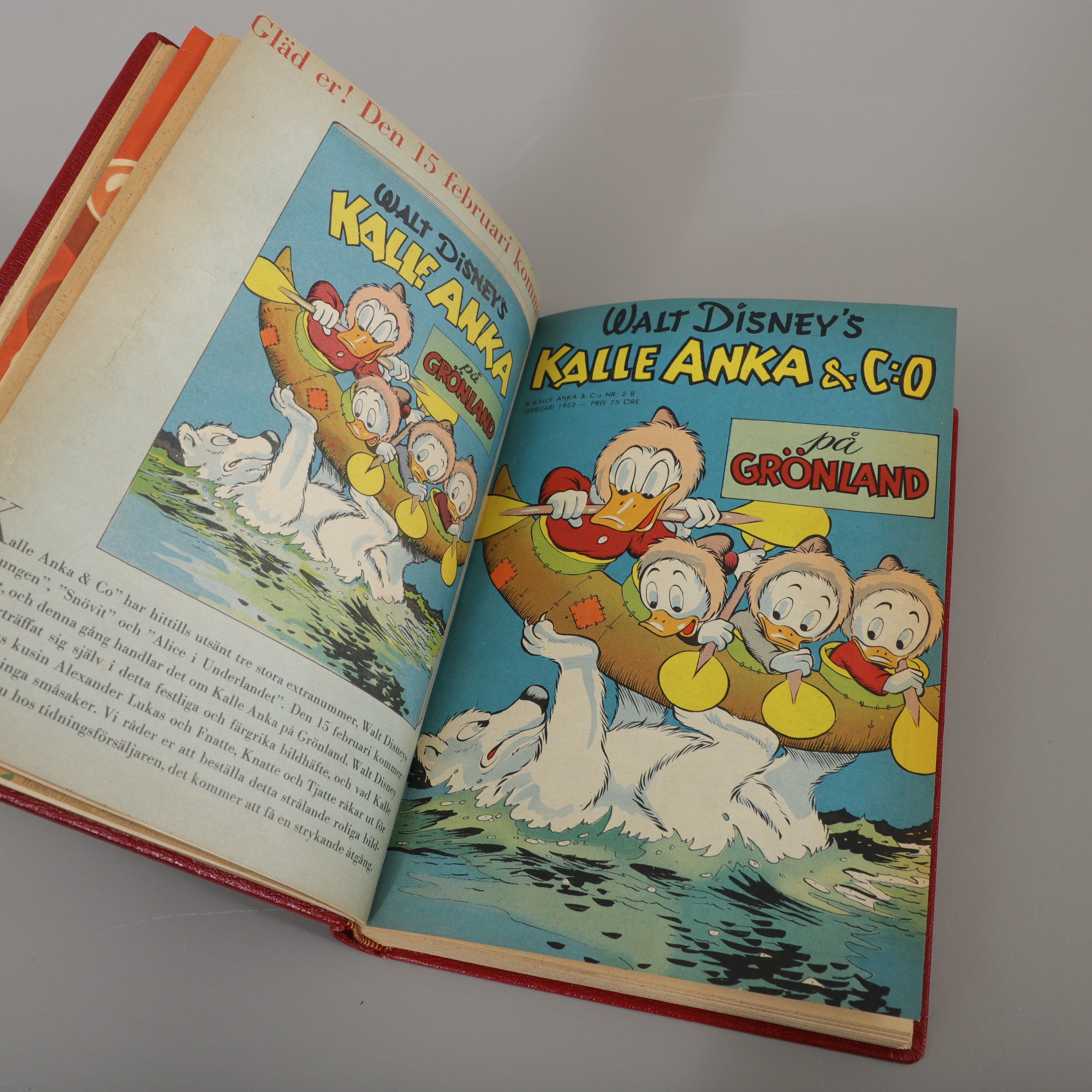 KALLE ANKA/WALT DISNEYS SERIER, inbunden årgång 1952.