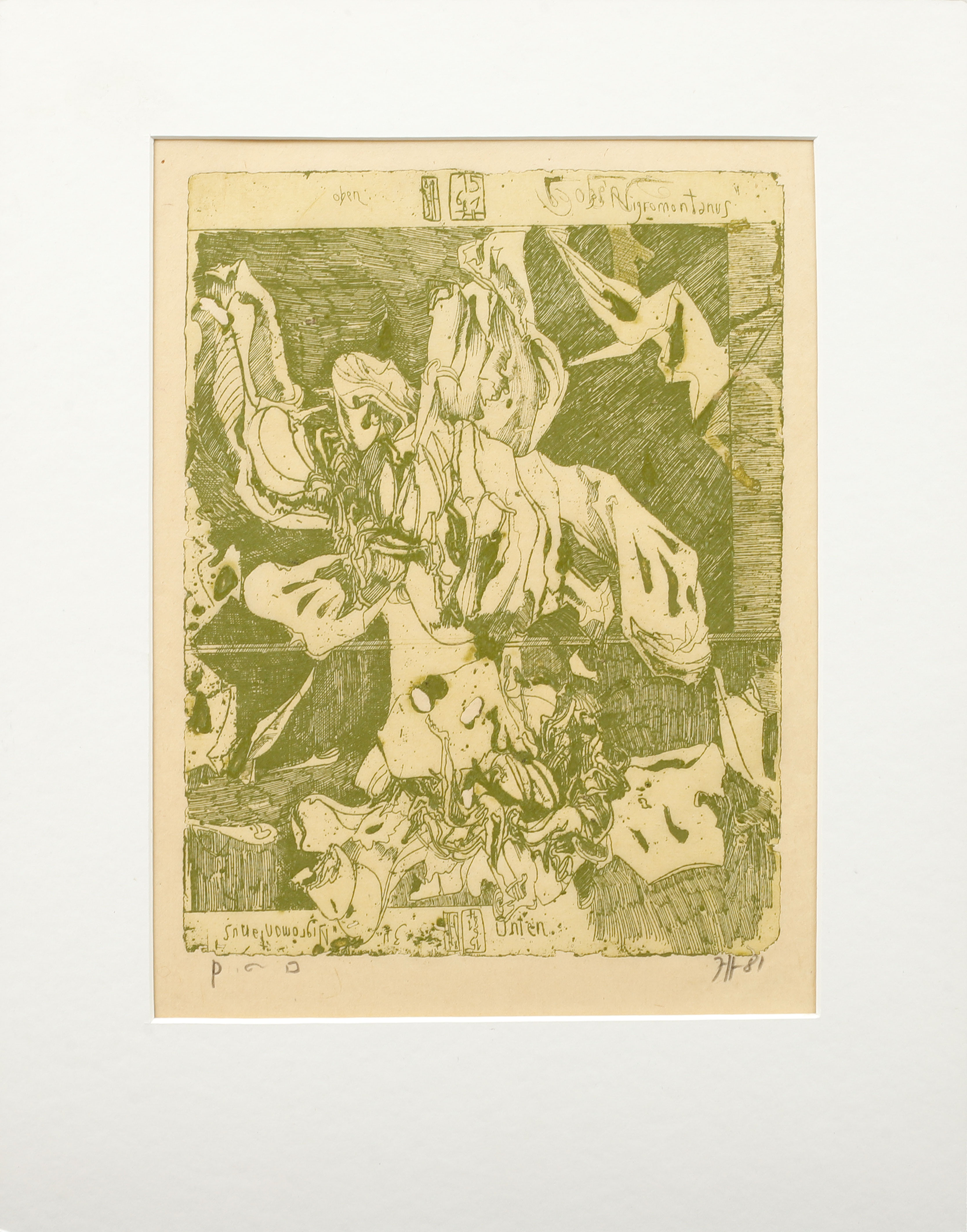 HORST JANSSEN. Komposition, etsning, signerad.