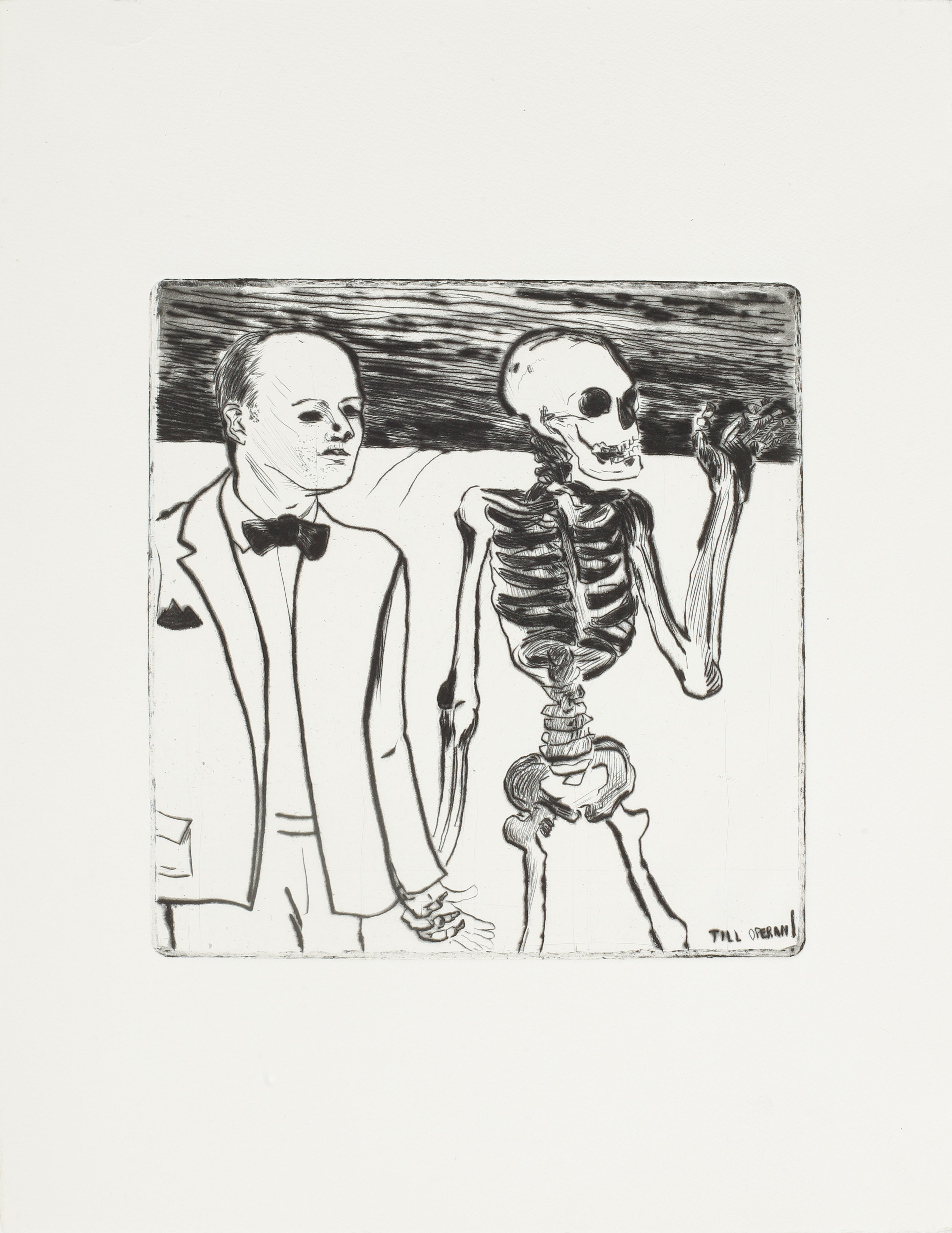 HANS WIGERT. Torrnål och etsning, 3 st blad.