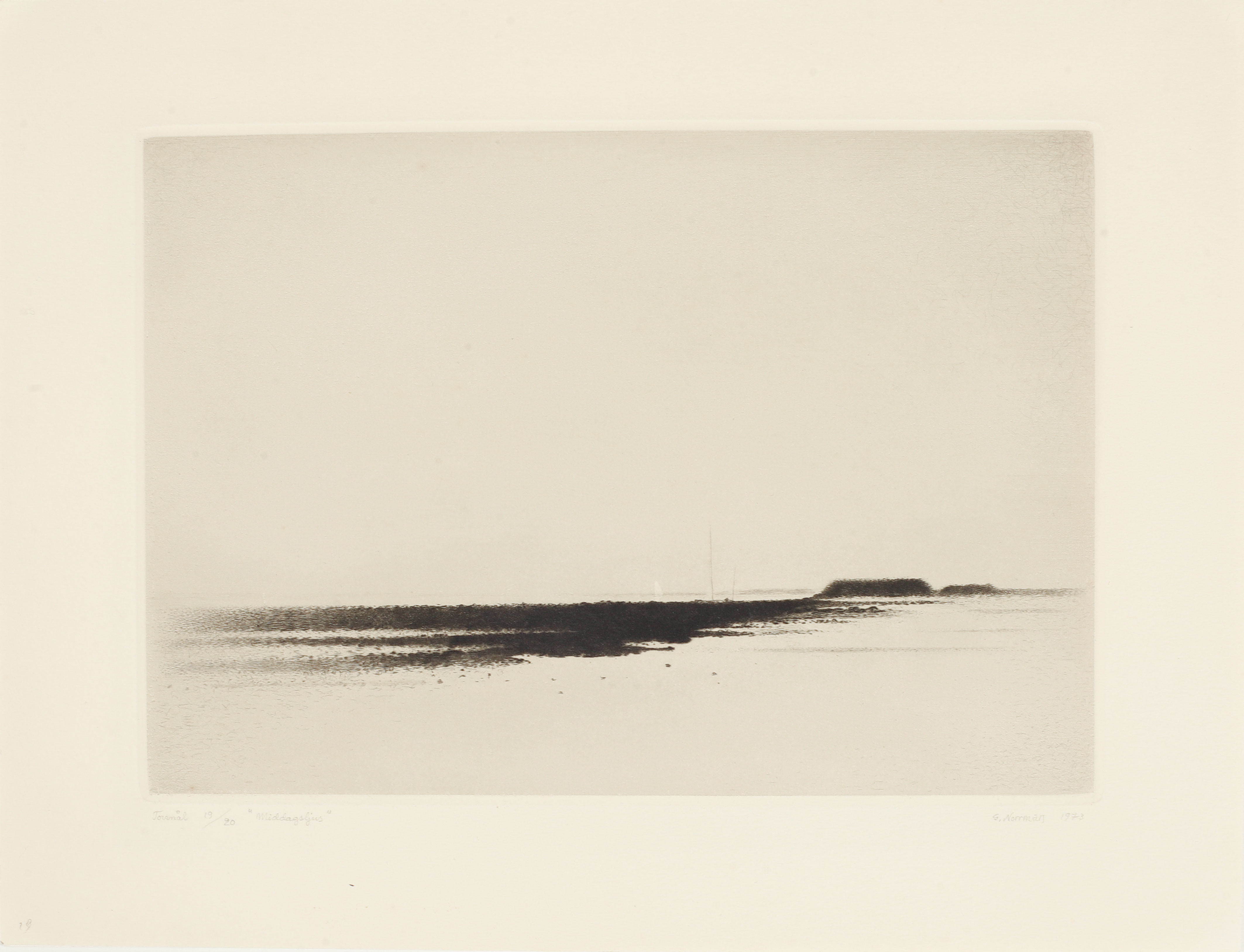 GUNNAR NORRMAN. Torrnål, 2 st, signerade.