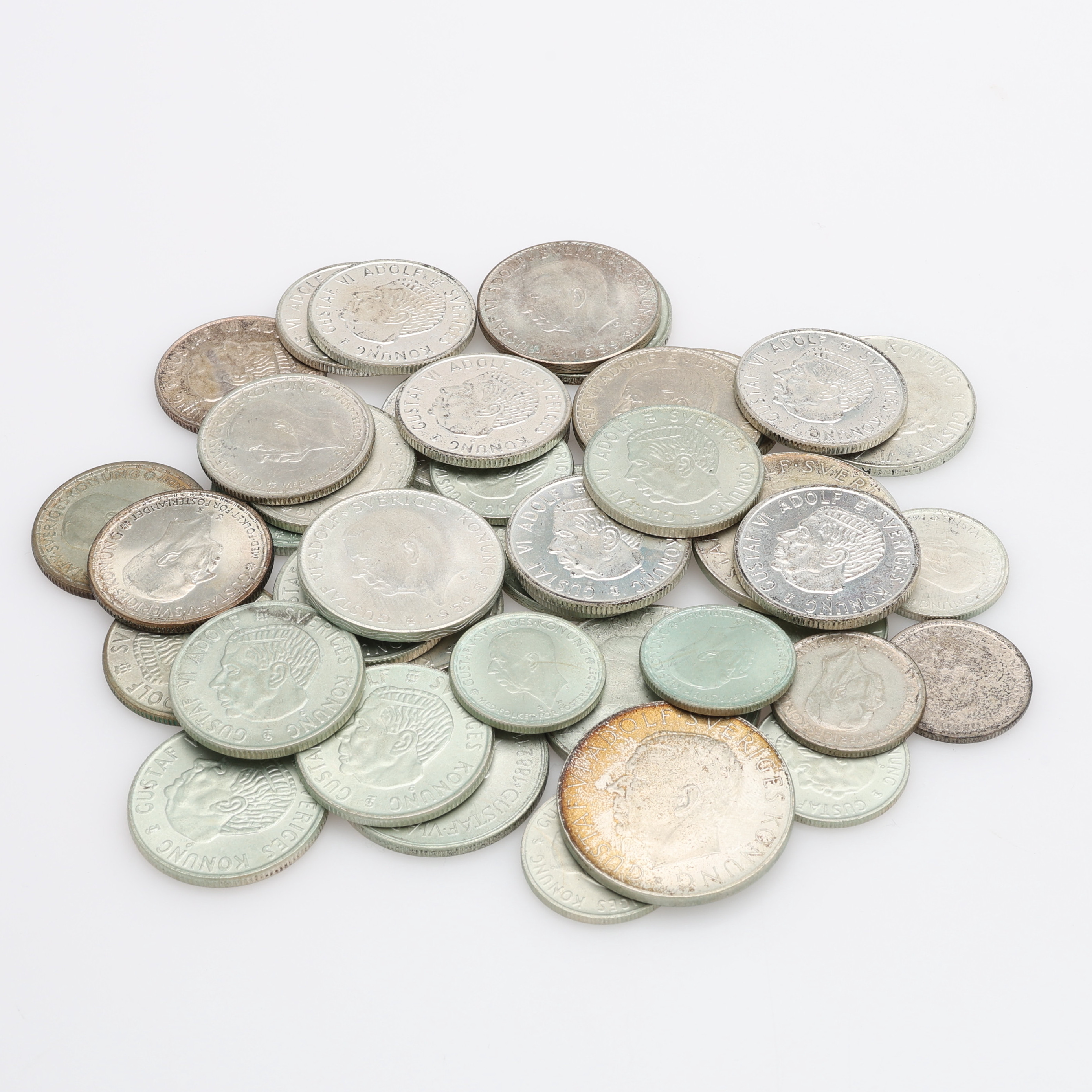 SVENSKA SILVERMYNT, ETT PARTI, 40% silver, 570 g.