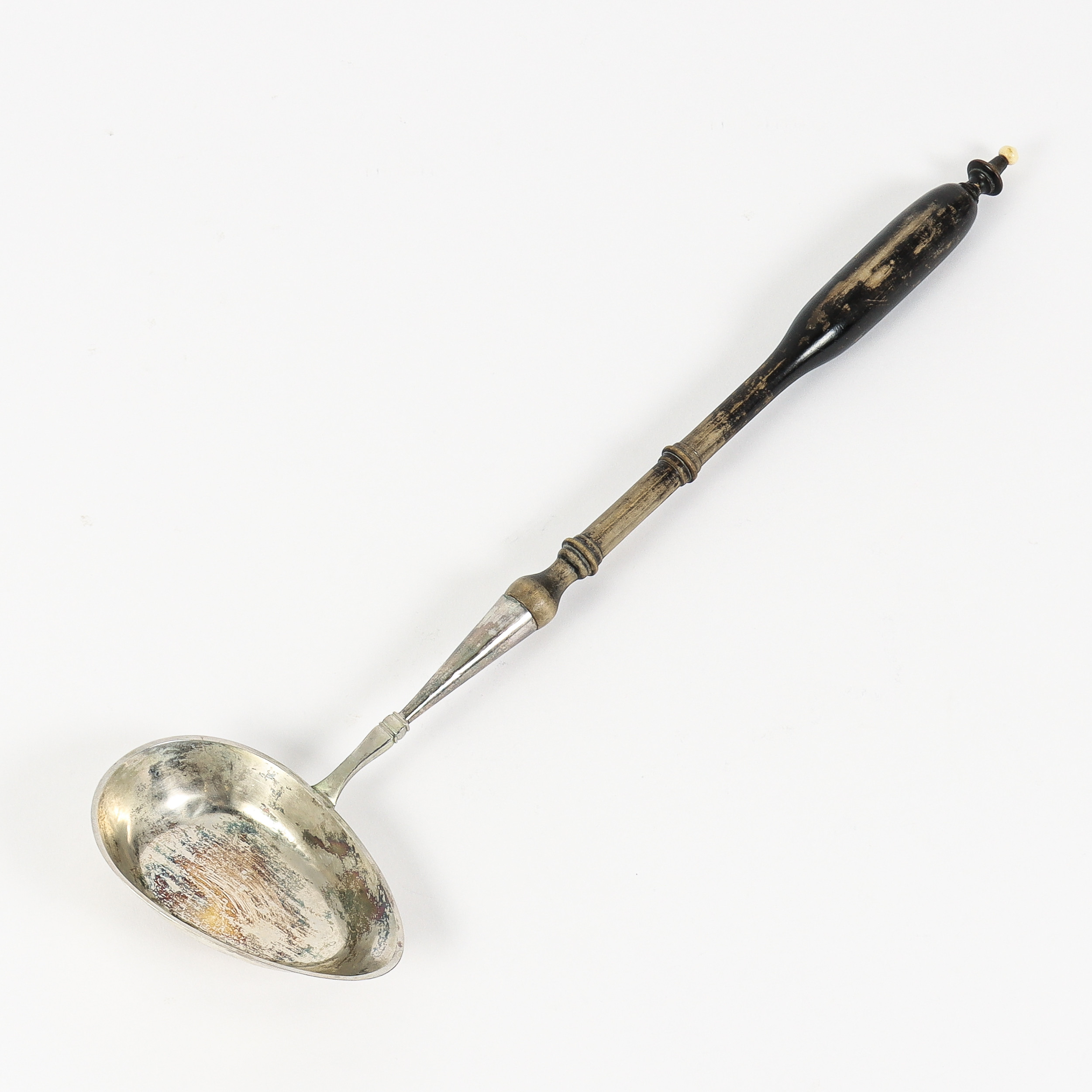 SOPPSLEV silver med träskaft, Erik Eriksson Hedemora 1845.