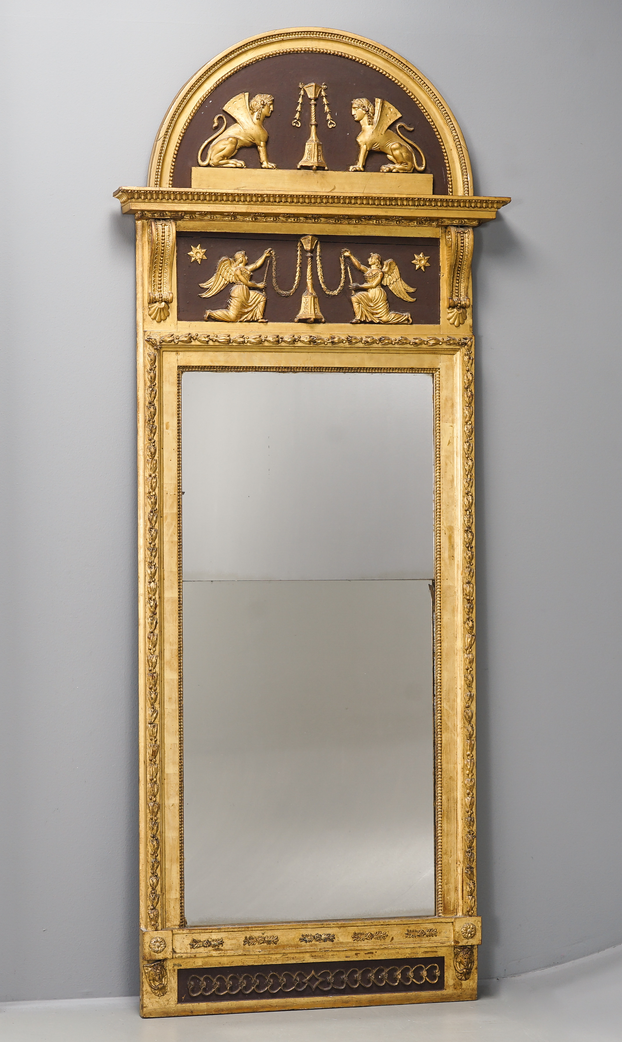 CARL HEDBERG & PEHR WILHELM LINDBLAD (spegelfabrikörer i Stockholm 1802-1805), spegel, sengustavianskt stockholmsarbete.