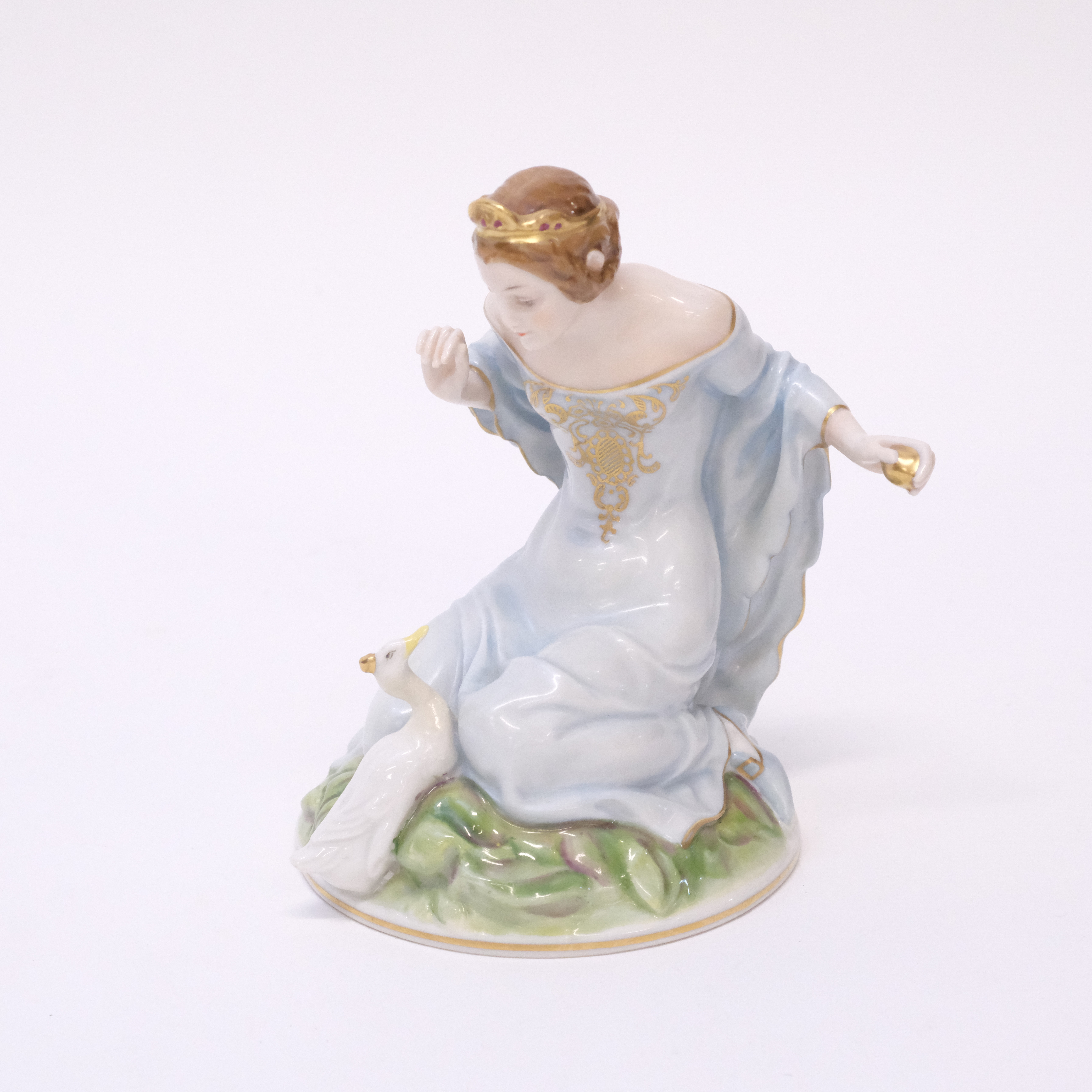 FERDINAND LIEBERMAN. FIGURIN, PRINSESSA MED GÅS OCH GULDÄGG, ROSENTHAL.