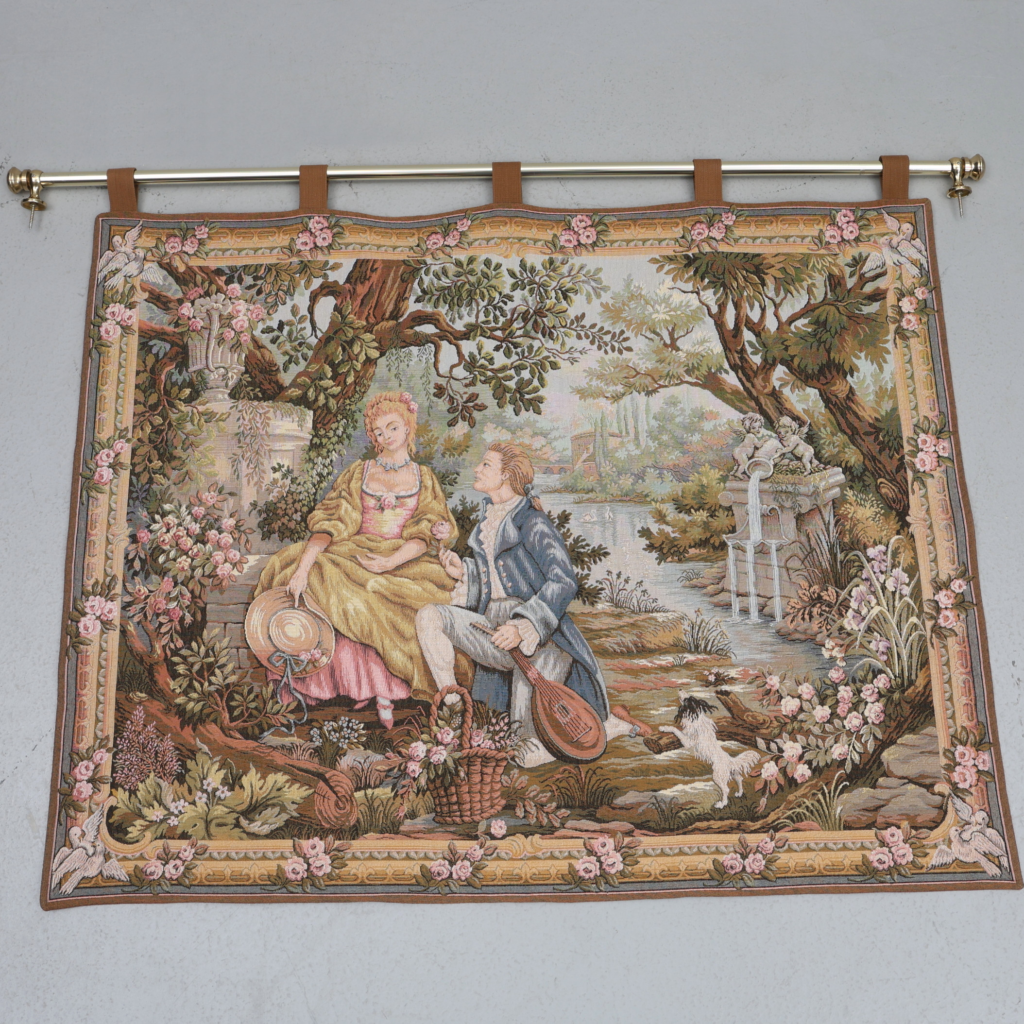 MARC WAYMEL. Väggbonad, gobeläng, "Kärleksträdgården", Franklin Mint, Frankrike.